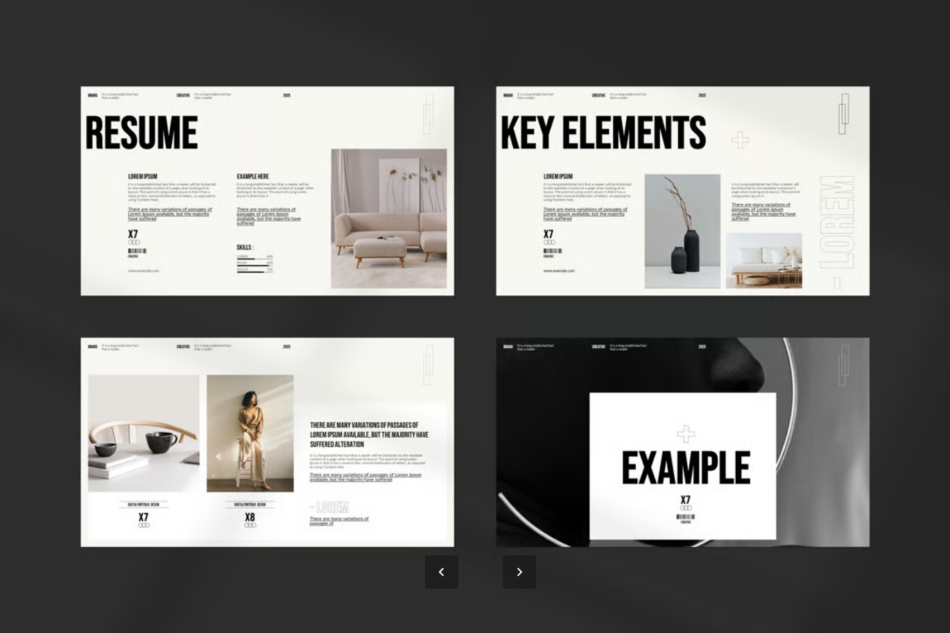 高端商务PPT模板专业企业级可编辑创意简约扁平化设计Portfolio PowerPoint Presentation Template-果觅网