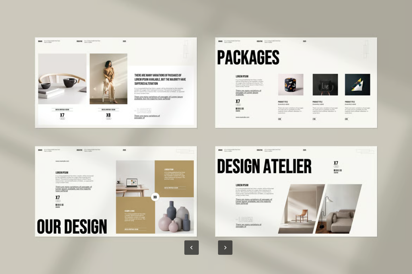 高端商务PPT模板专业企业级可编辑创意简约扁平化设计Portfolio PowerPoint Presentation Template-果觅网