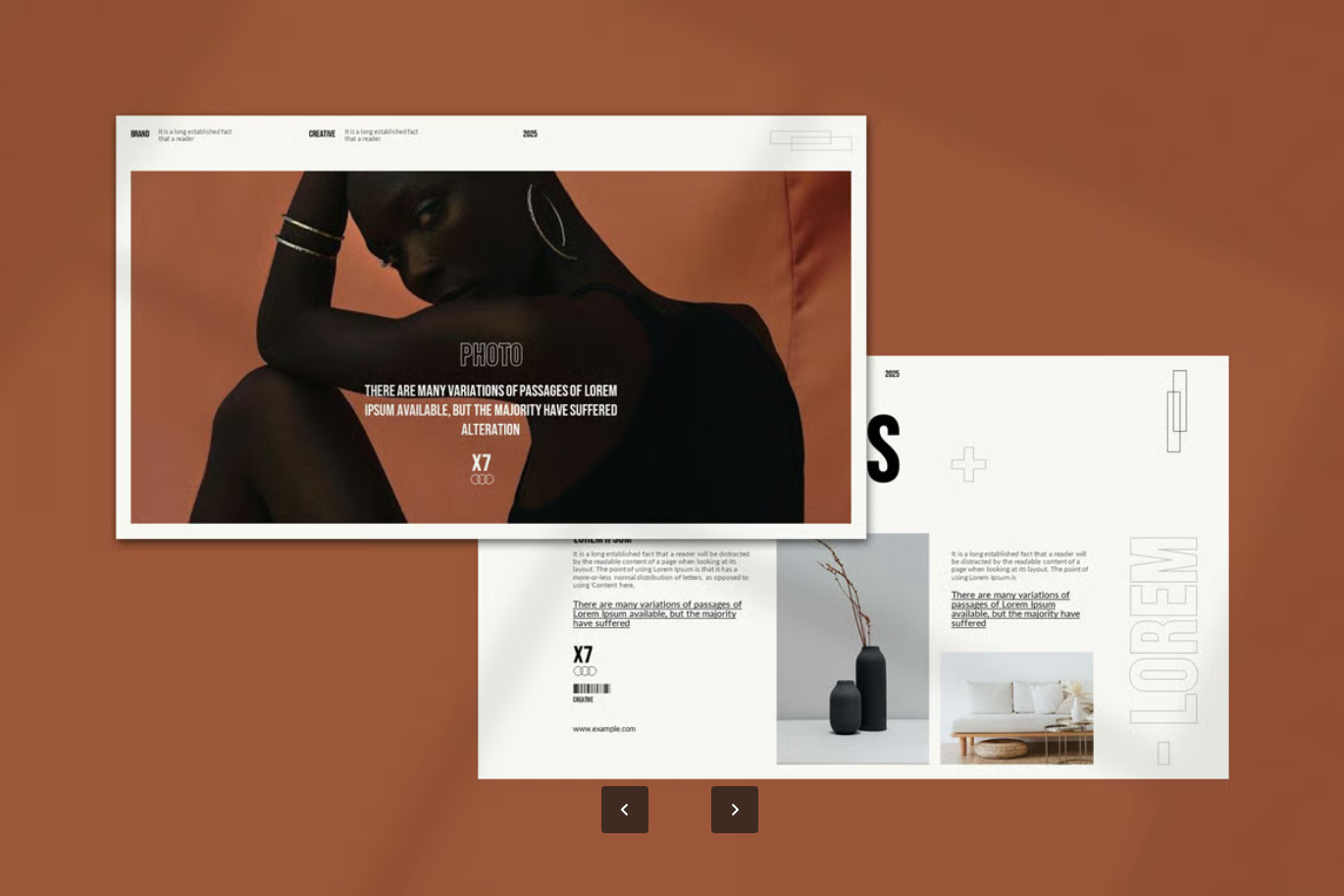 高端商务PPT模板专业企业级可编辑创意简约扁平化设计Portfolio PowerPoint Presentation Template-果觅网