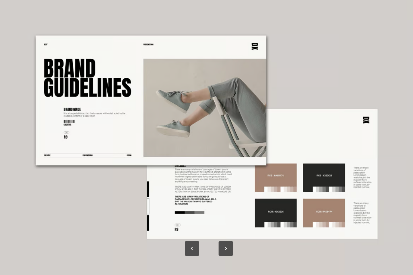 品牌指南PPT模板企业VI设计可编辑LOGO字体配色全套方案专业设计Brand Guidelines PowerPoint Presentation-果觅网