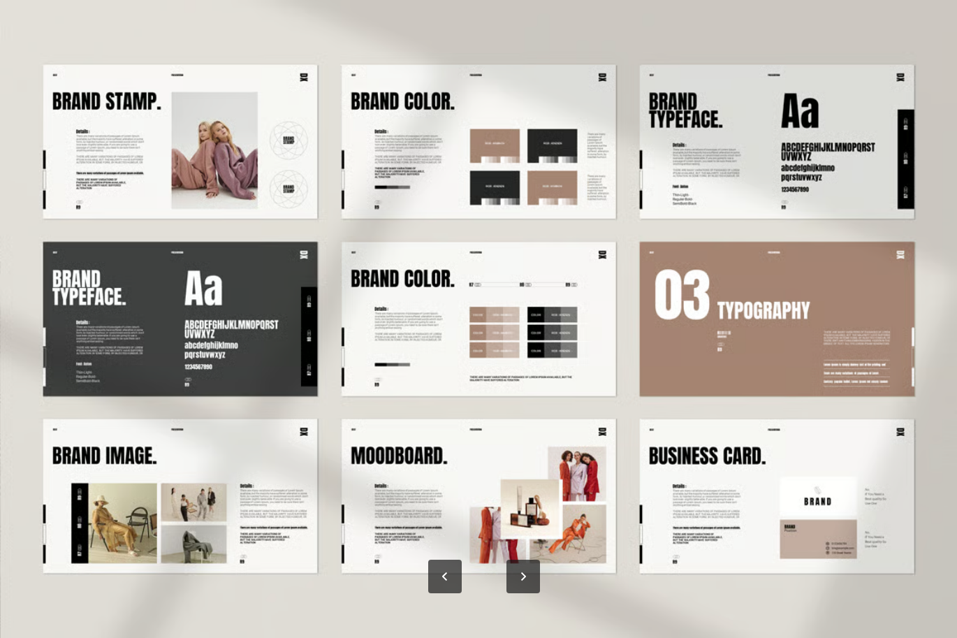 品牌指南PPT模板企业VI设计可编辑LOGO字体配色全套方案专业设计Brand Guidelines PowerPoint Presentation-果觅网