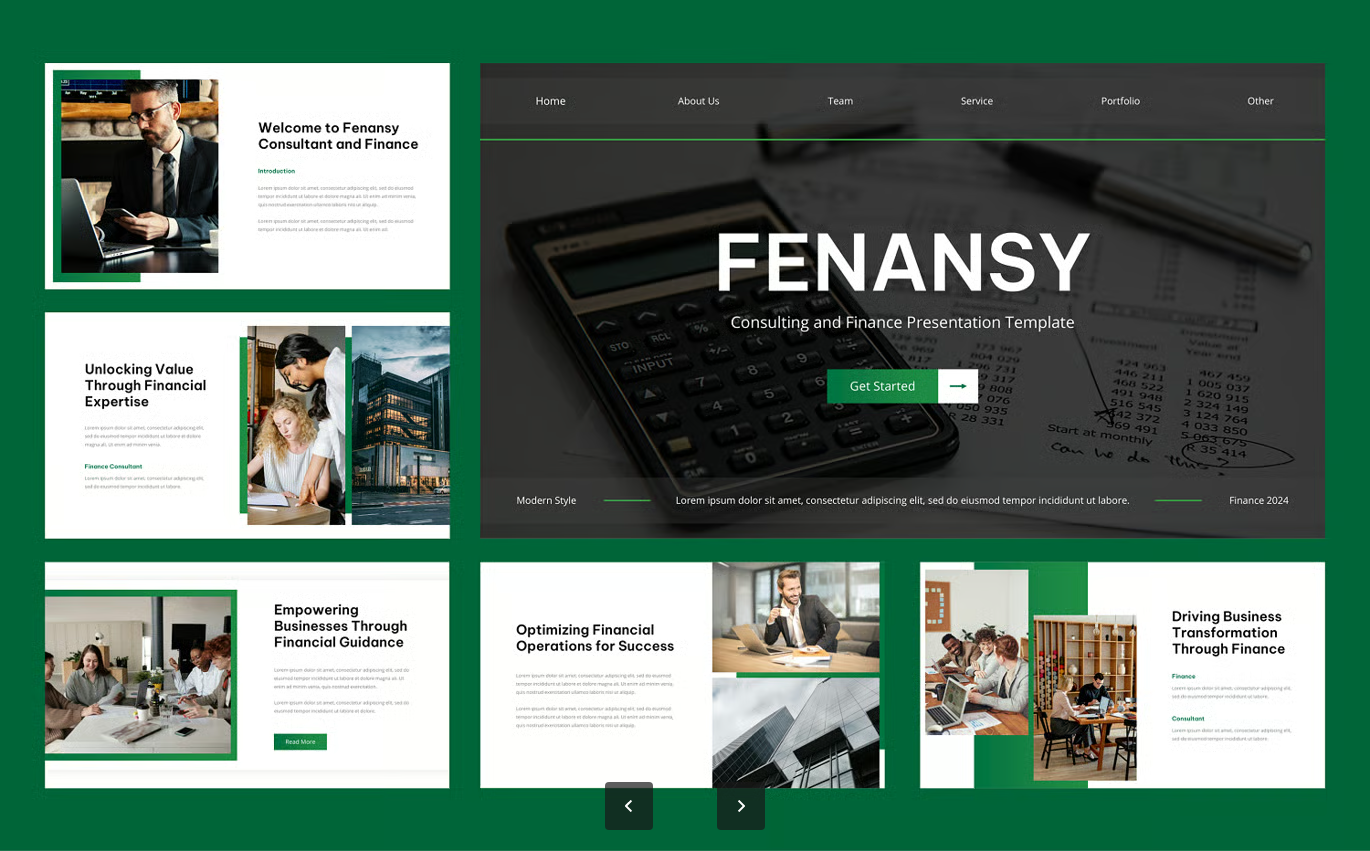 高端金融商务PPT模板24页可编辑企业演示文稿科技创意幻灯片Fenansy - Finance Keynote Template-果觅网