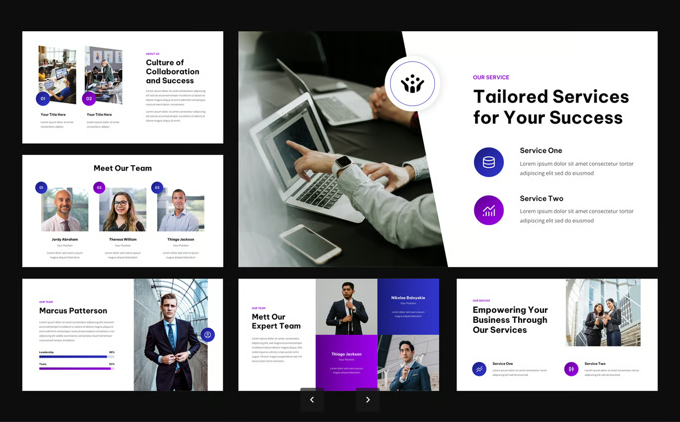 高端商务PPT模板24页可编辑企业公司简介创意幻灯片设计方案Fortuna - Business PowerPoint Template-果觅网