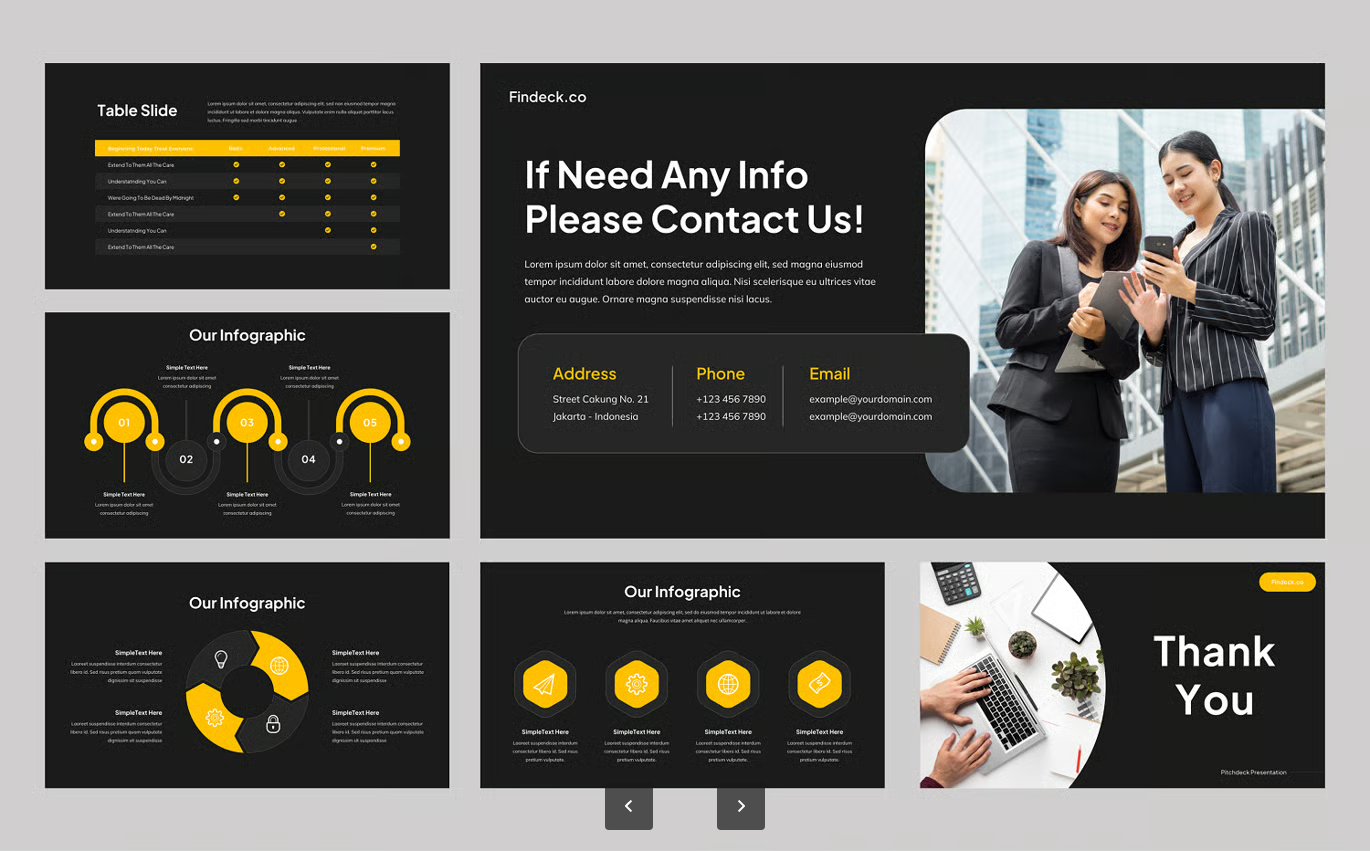 高端商务PPT模板30页可编辑企业路演创业融资幻灯片Findeck - Pitch Deck Keynote Template-果觅网