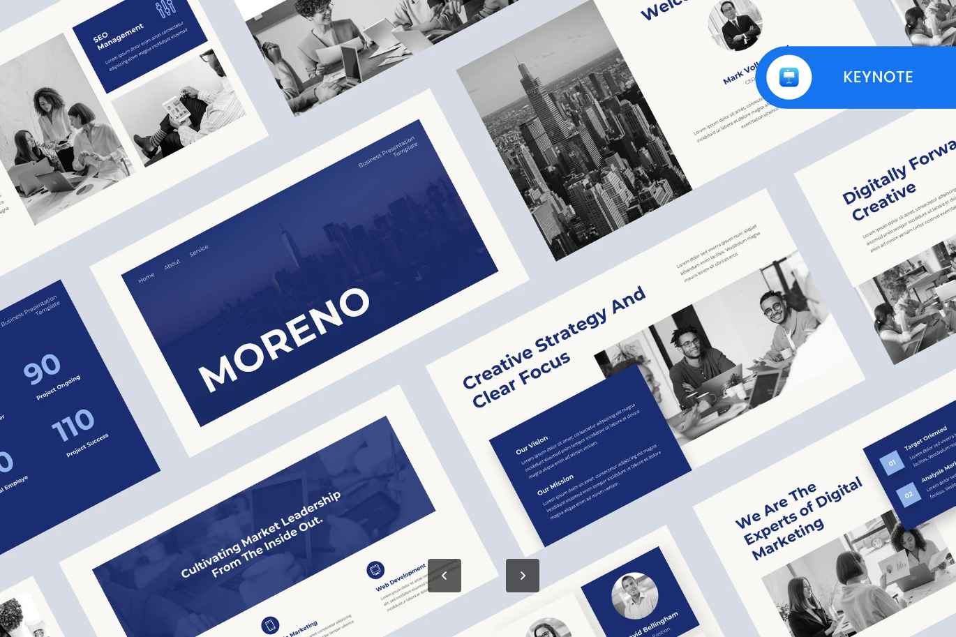 G7267 商务PPT模板企业介绍创意设计可编辑商业计划书路演方案Moreno – Business Keynote Template