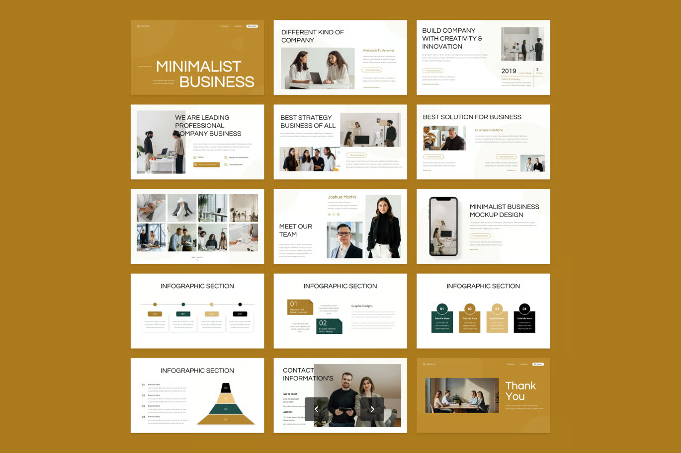 高端极简商务PPT模板企业通用可编辑专业创意现代风多场景演示Minimalist Business-果觅网