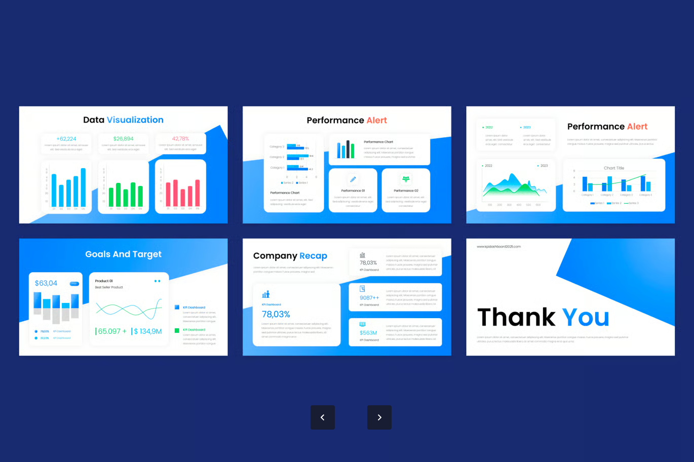 KPI数据看板模板可视化报表高效商业分析决策工具KPI Dashboard-果觅网