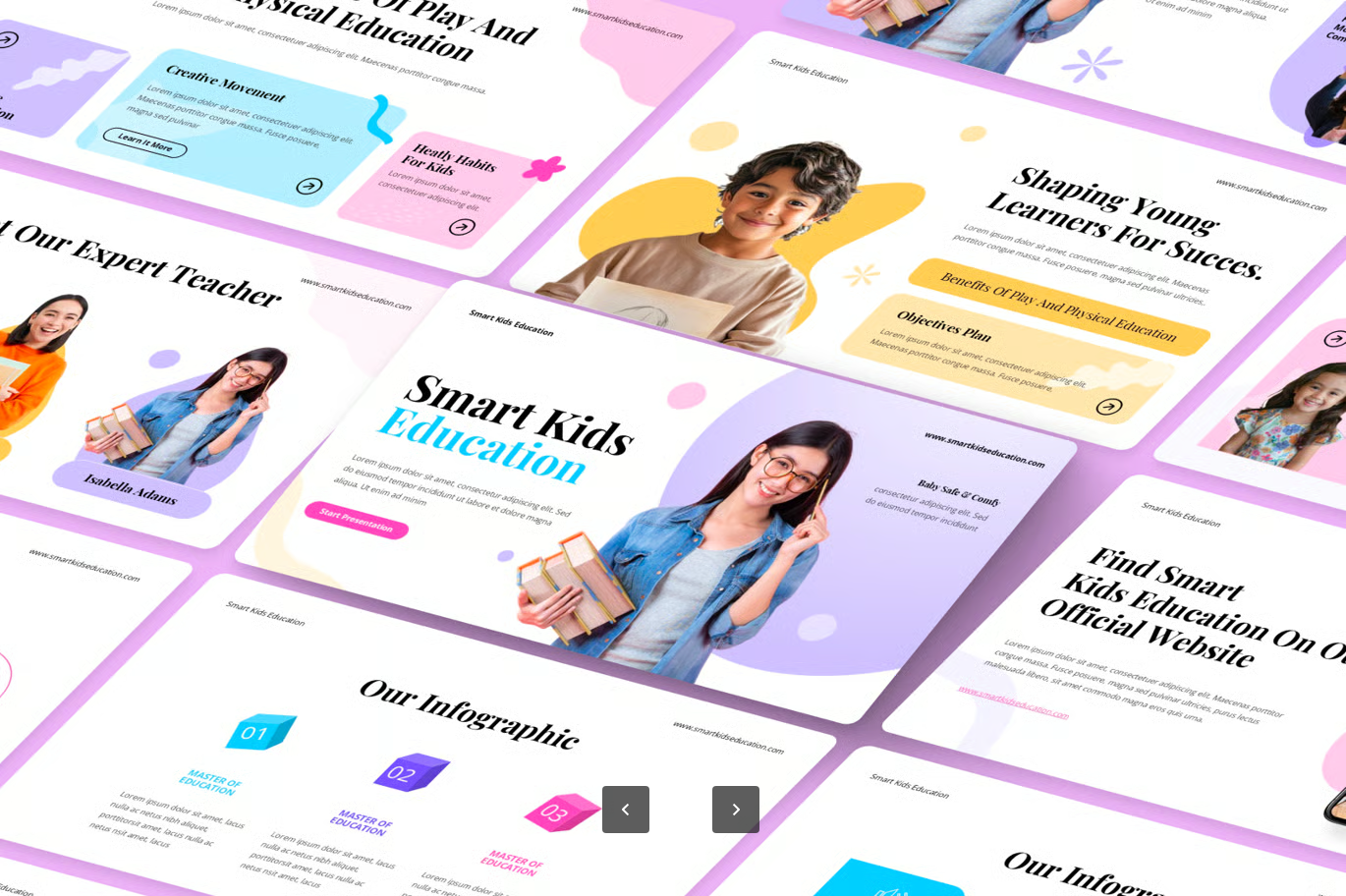 G7301 儿童教学PPT模板趣味课件创意素材动态可视化幼儿学习课件教师专用Education Kids