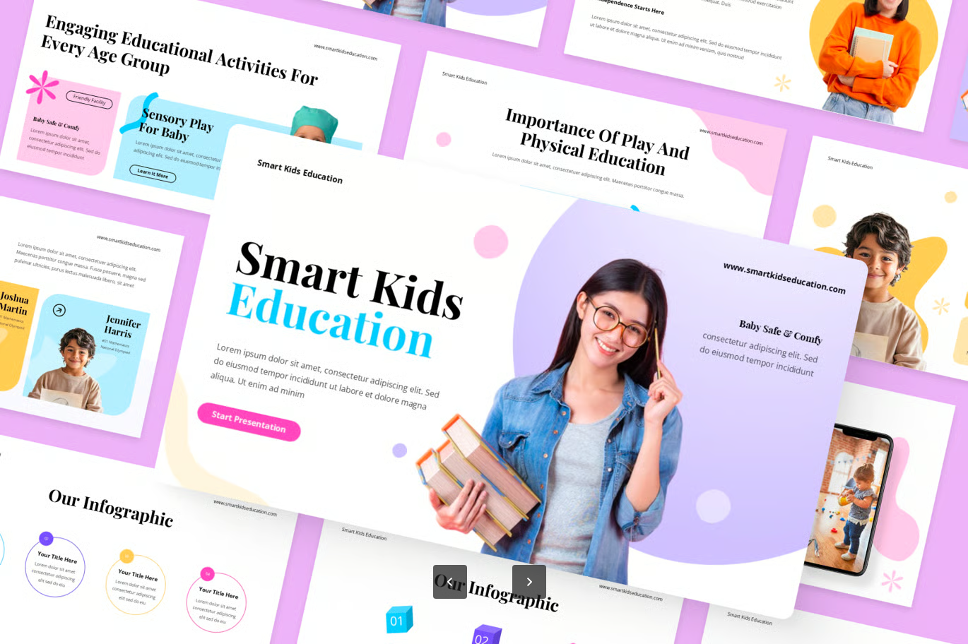 G7301 儿童教学PPT模板趣味课件创意素材动态可视化幼儿学习课件教师专用Education Kids