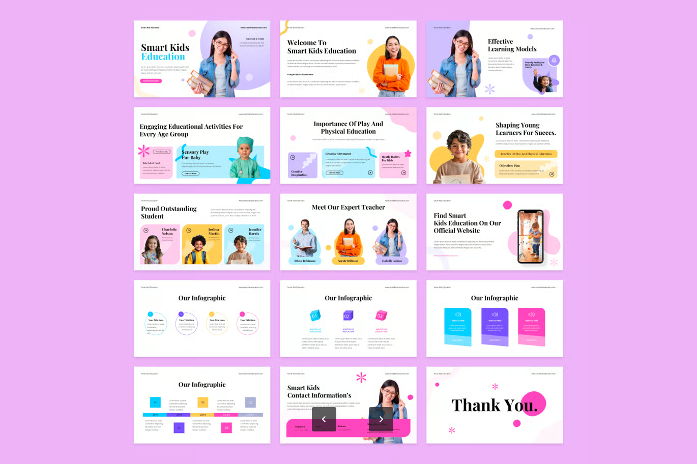 G7301 儿童教学PPT模板趣味课件创意素材动态可视化幼儿学习课件教师专用Education Kids