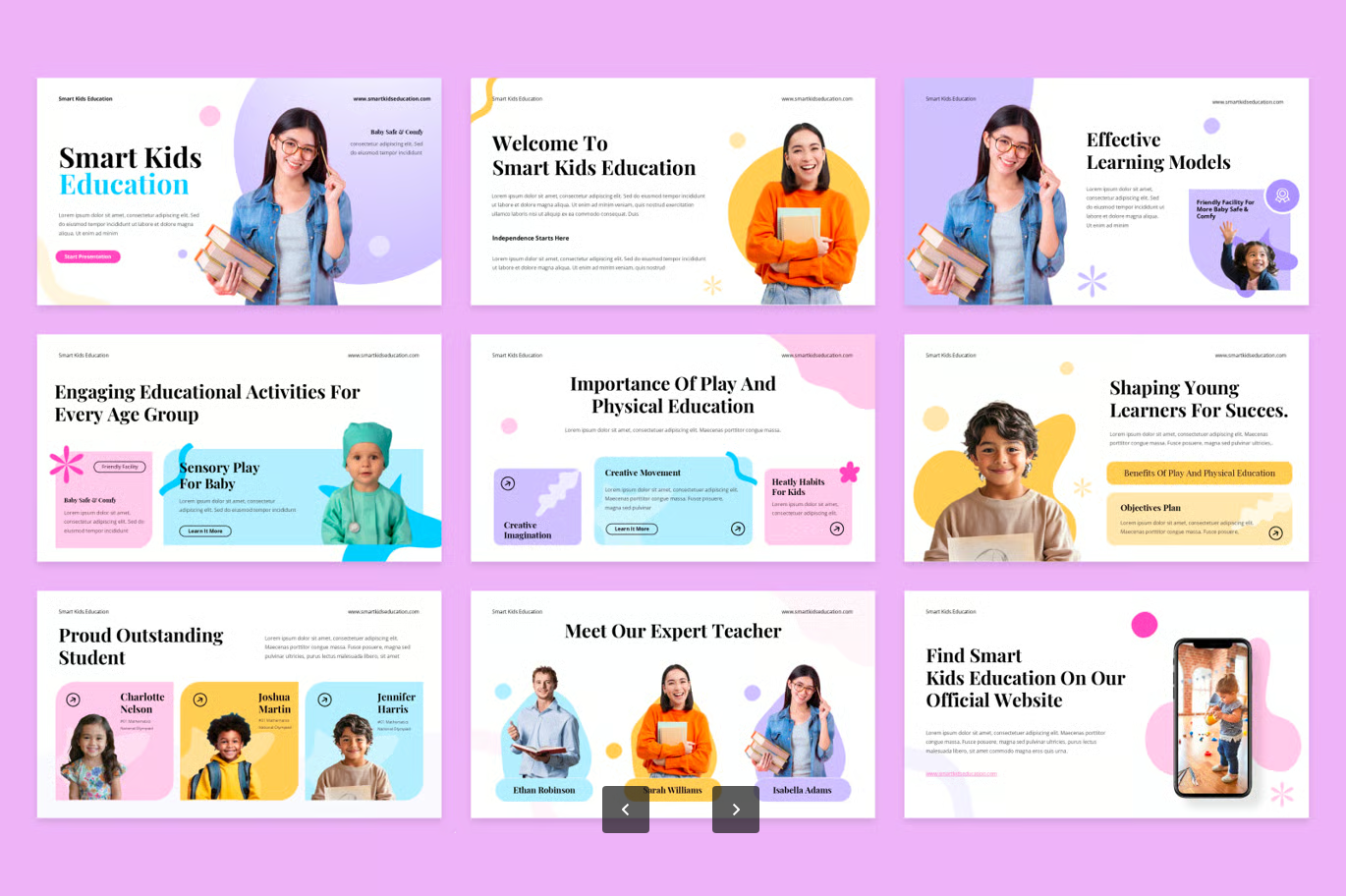 G7301 儿童教学PPT模板趣味课件创意素材动态可视化幼儿学习课件教师专用Education Kids