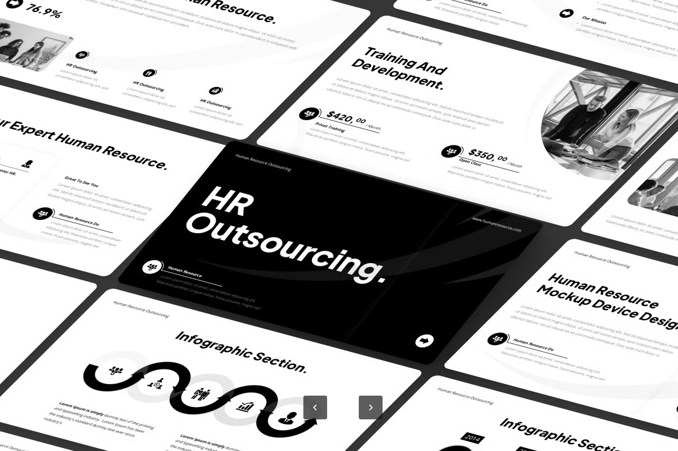 专业HR外包方案定制PPT模板提升企业形象咨询公司必备演示文稿HR Outsourcing-果觅网