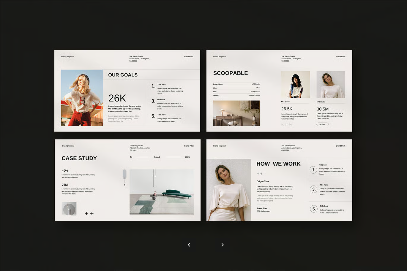 品牌提案InDesign模板18页专业框架可编辑矢量图表商业计划书PPTBrand Proposal Template-果觅网
