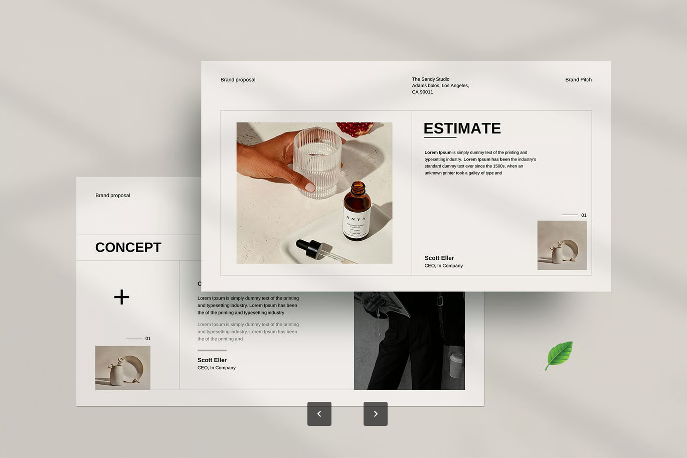 品牌提案InDesign模板18页专业框架可编辑矢量图表商业计划书PPTBrand Proposal Template-果觅网