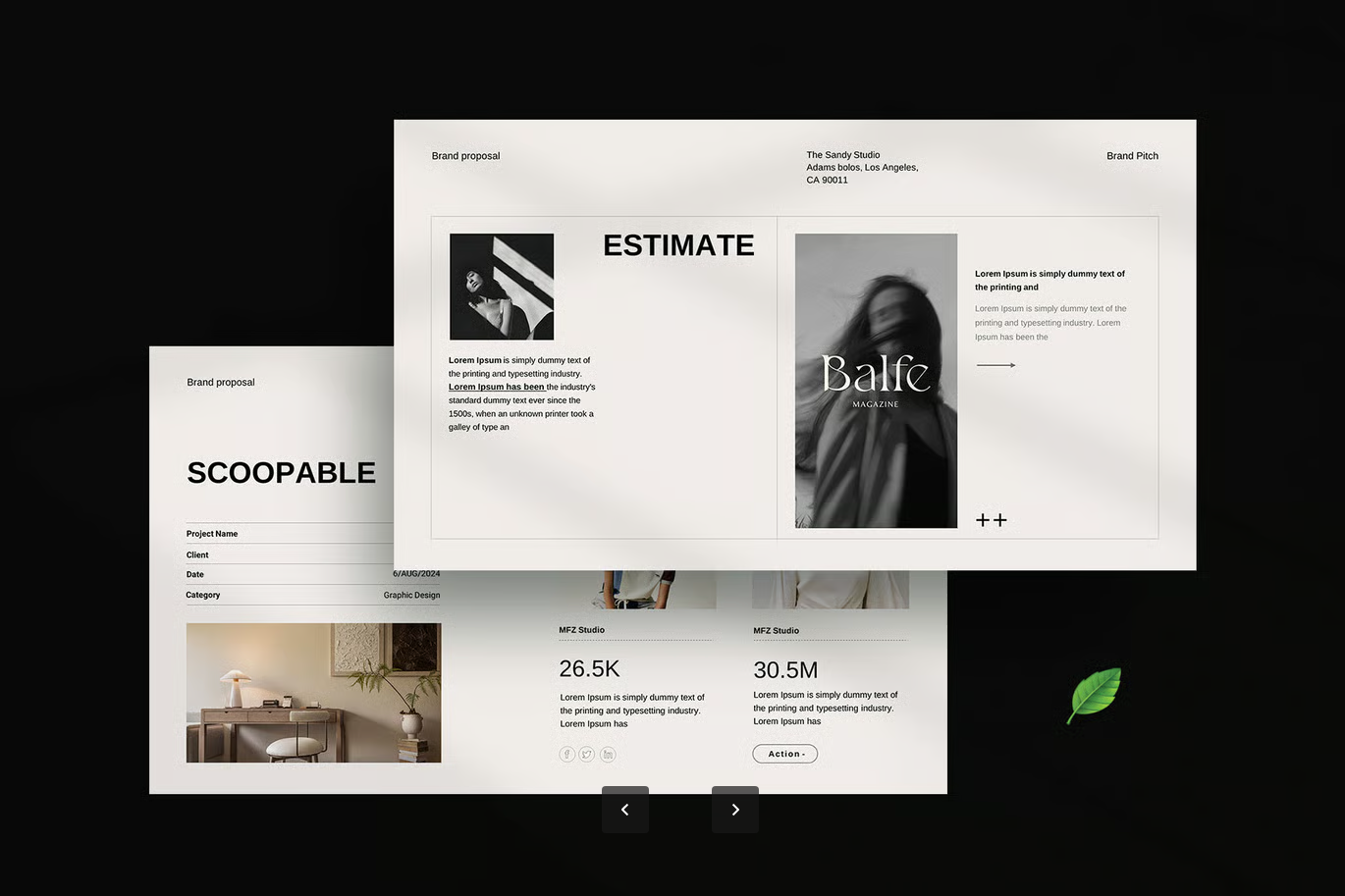 品牌提案InDesign模板18页专业框架可编辑矢量图表商业计划书PPTBrand Proposal Template-果觅网