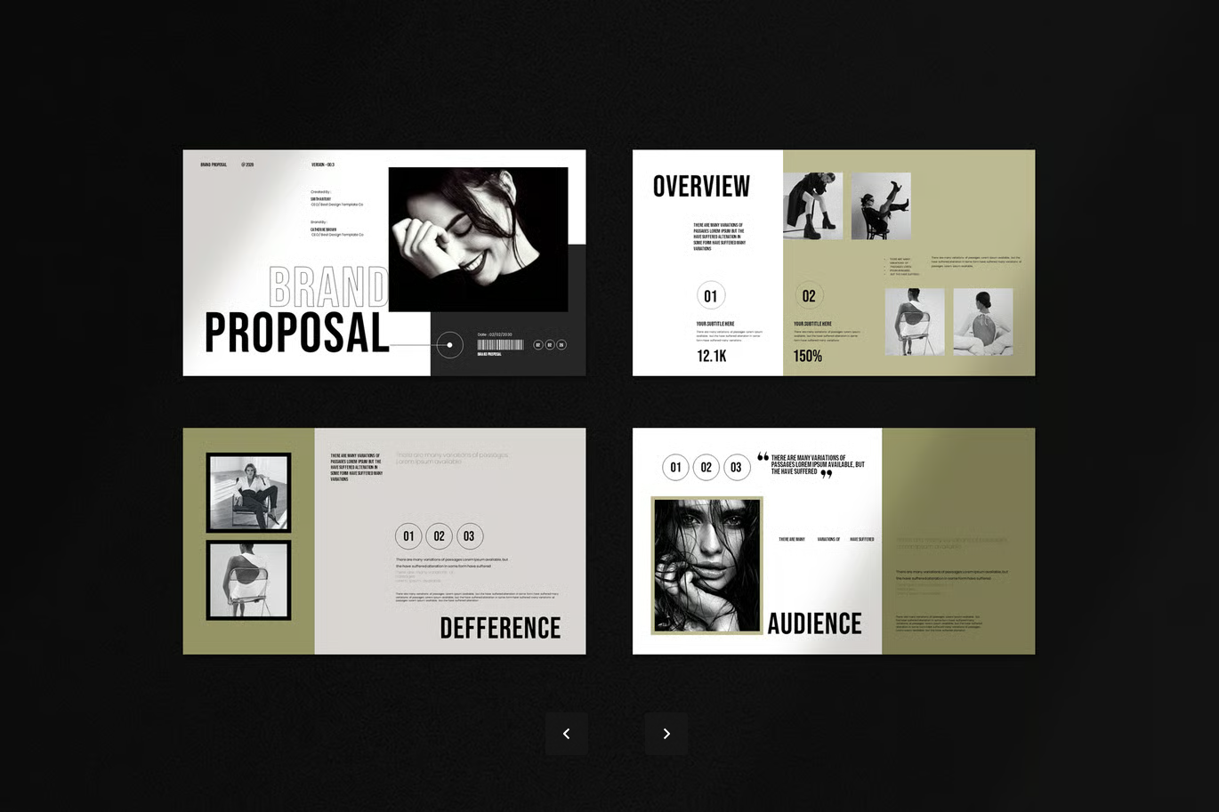 20页可编辑品牌策划商业计划书PPTX高清模板企业介绍营销方案Brand Proposal Presentation Template-果觅网