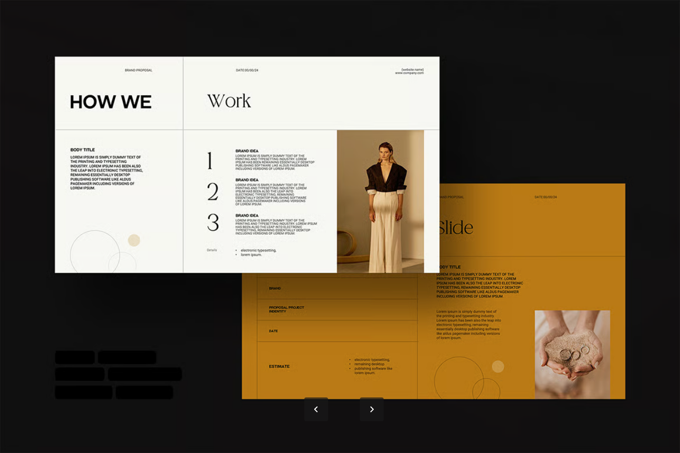 高端商务品牌提案PPT模板可编辑设计师专用创意方案报价单Brand Proposal Template-果觅网