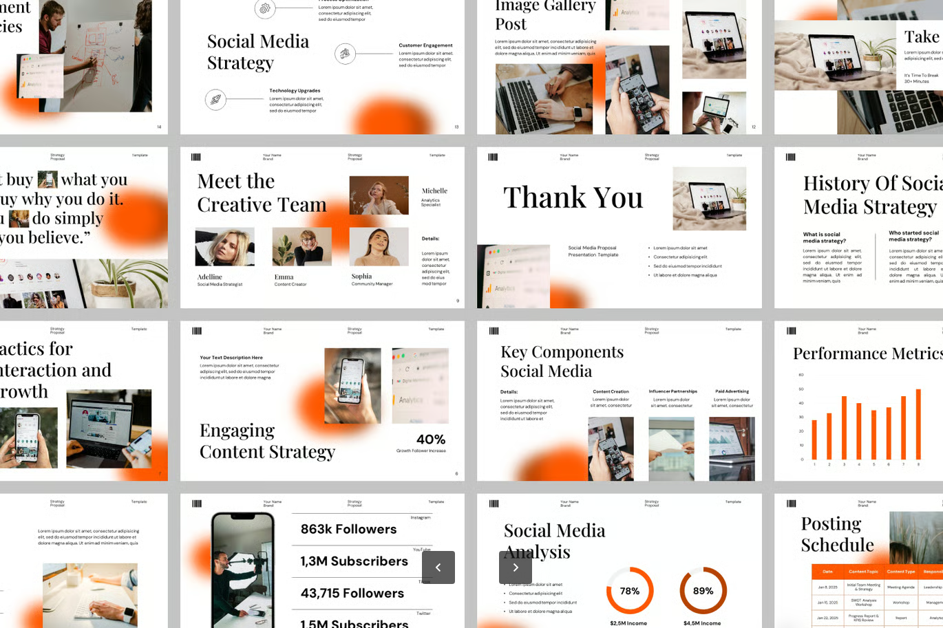 专业动态社交媒体提案PPT模板商务营销策划案创意设计Social Media Proposal-果觅网