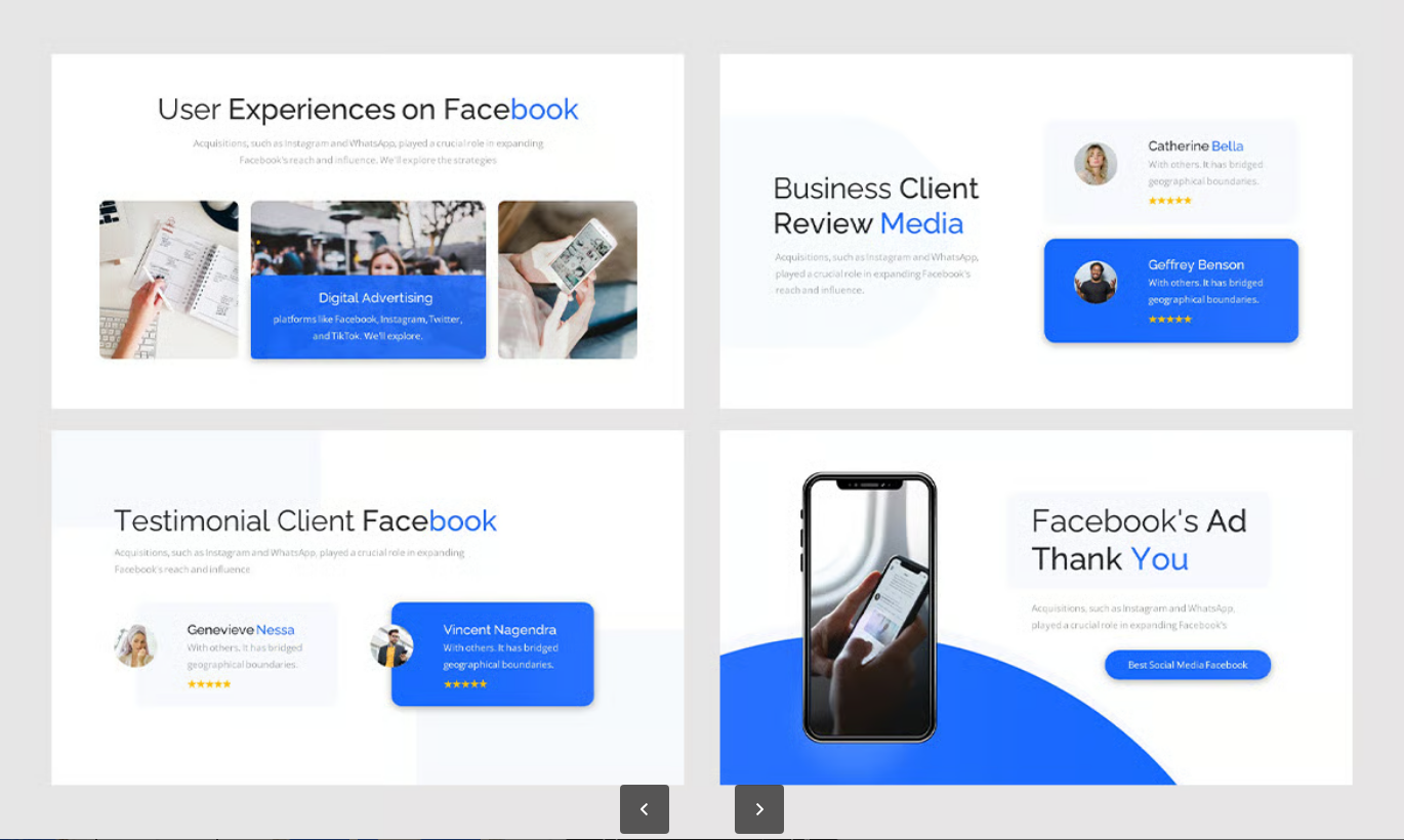 Facebook社交媒体营销方案专业品牌推广广告策划商业演示Facebook Social Media Proposal-果觅网
