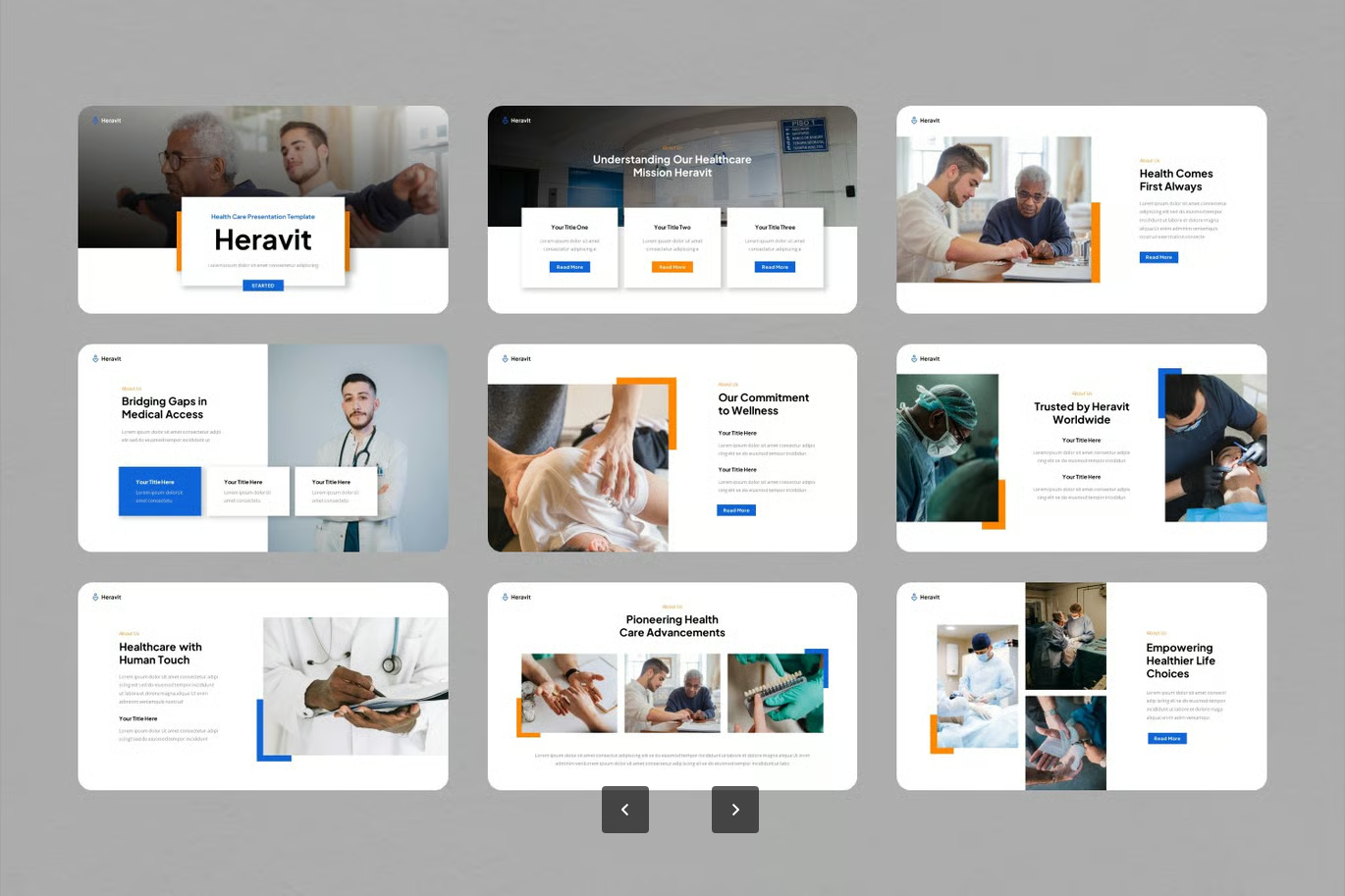 医疗健康Keynote商务模板36页可编辑现代简约专业演示Heravit Healthcare Keynote Presentation-果觅网