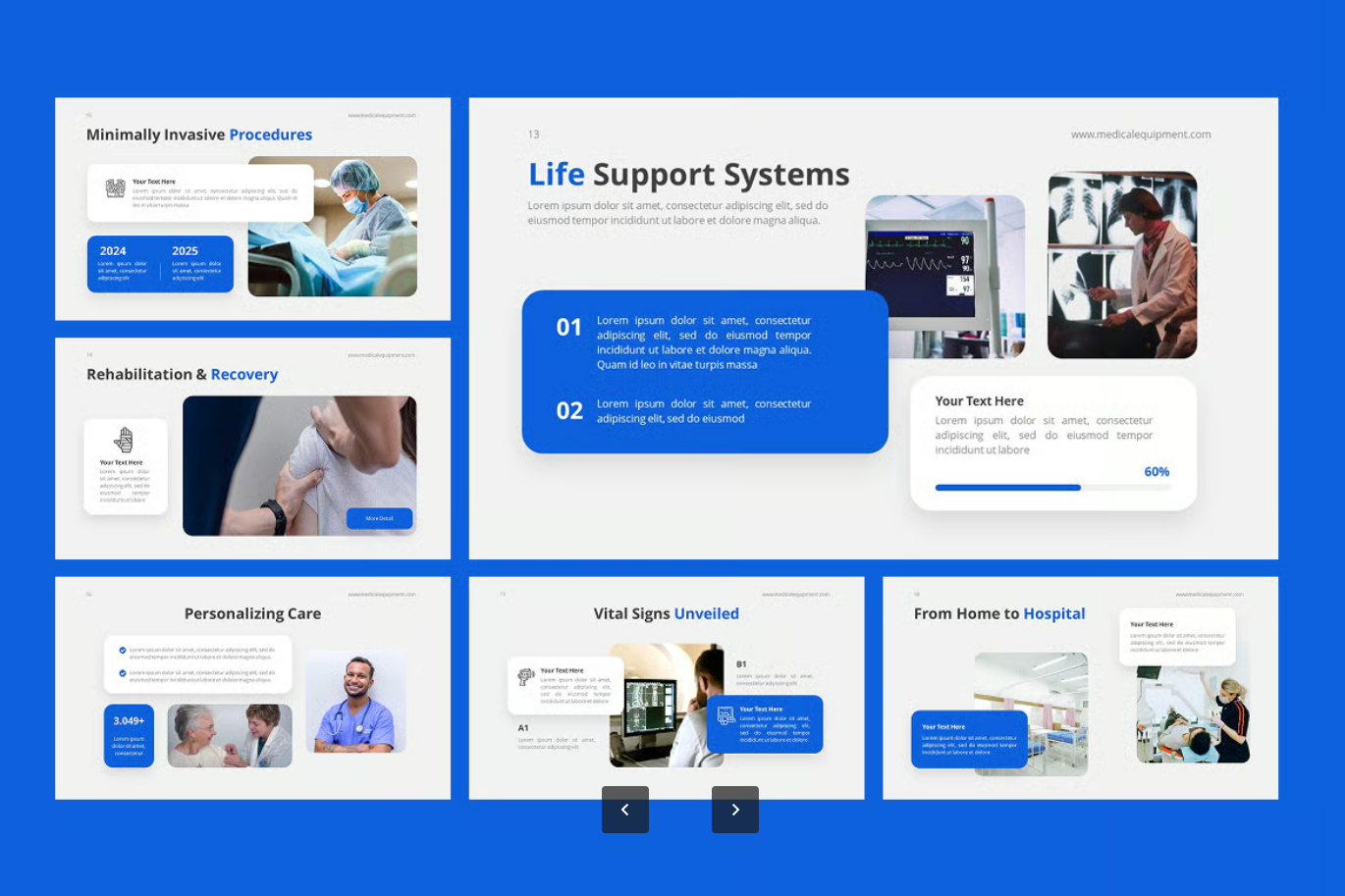 医疗PPT模板专业医用幻灯片设计可编辑演示文稿Medical Equipment-果觅网