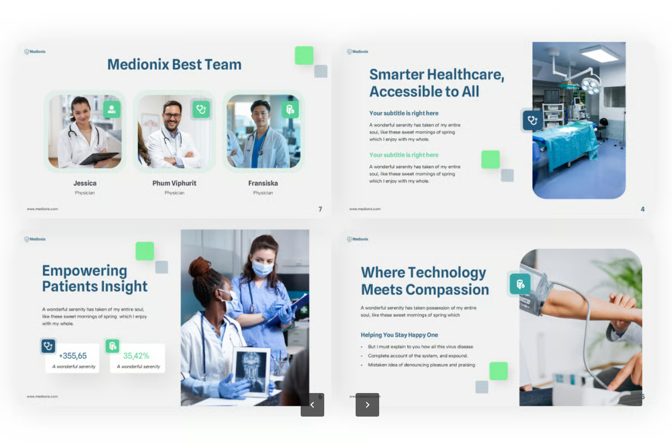 科技感医疗PPT模板高端专业设计可编辑幻灯片演示Medical-果觅网