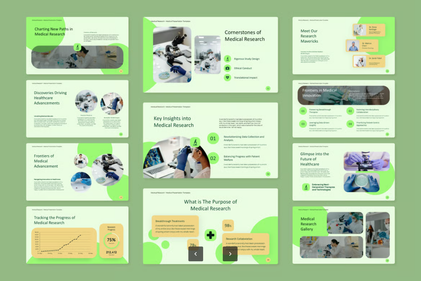 医学科研Keynote模板20页高端学术报告幻灯片创意设计可编辑Medical Research Keynote-果觅网