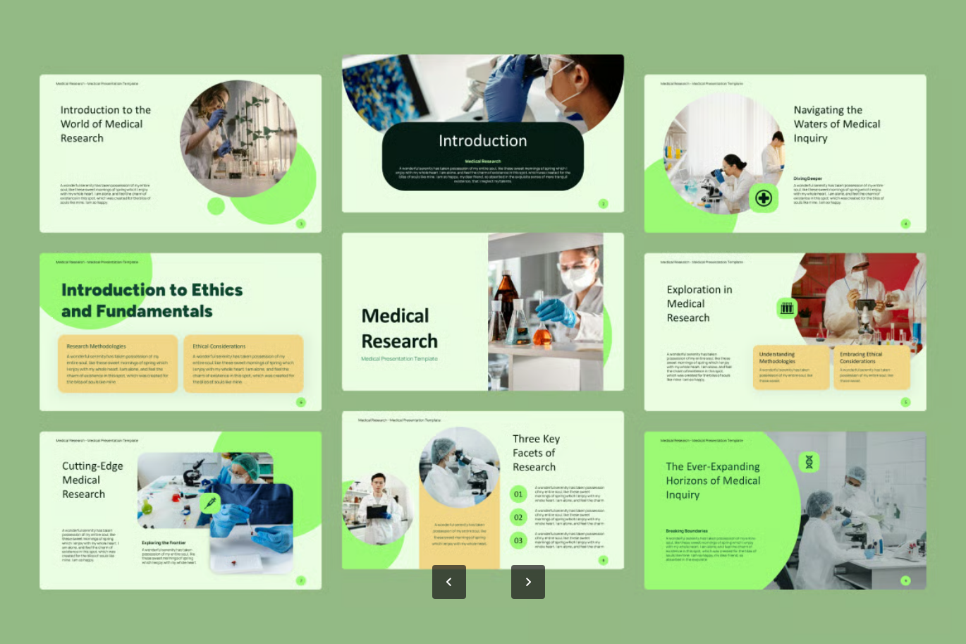 医学科研Keynote模板20页高端学术报告幻灯片创意设计可编辑Medical Research Keynote-果觅网