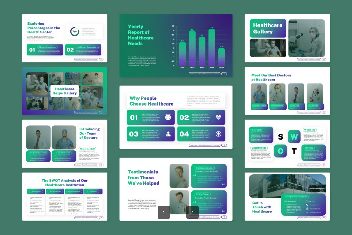 医疗健康创意PPT模板可编辑20页现代医学幻灯片169宽屏演示文稿Healthcare Keynote-果觅网