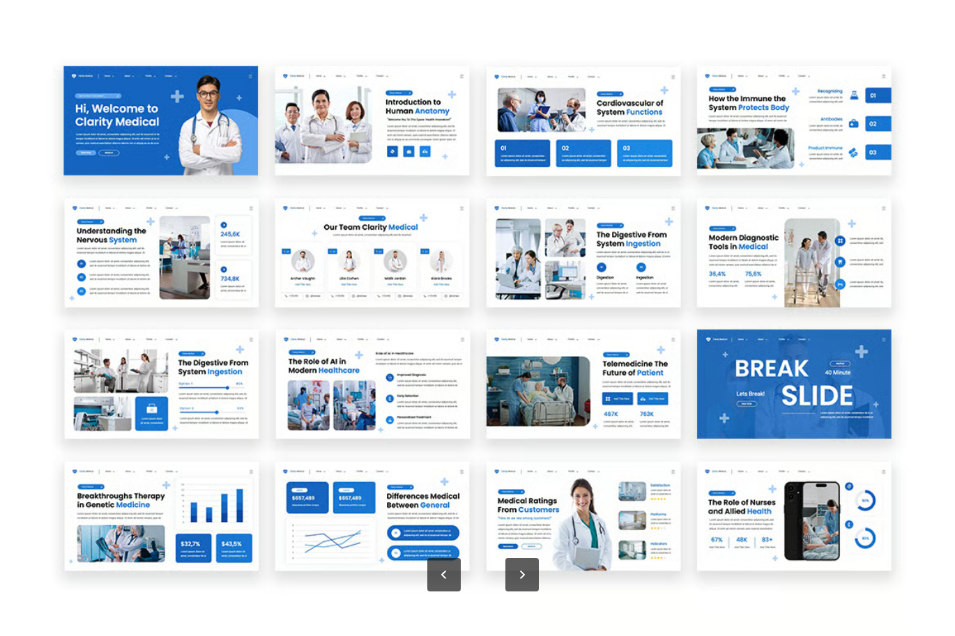 医药医疗创意PPT模板16 9宽屏易编辑商务演示Pharmacy Medical-果觅网