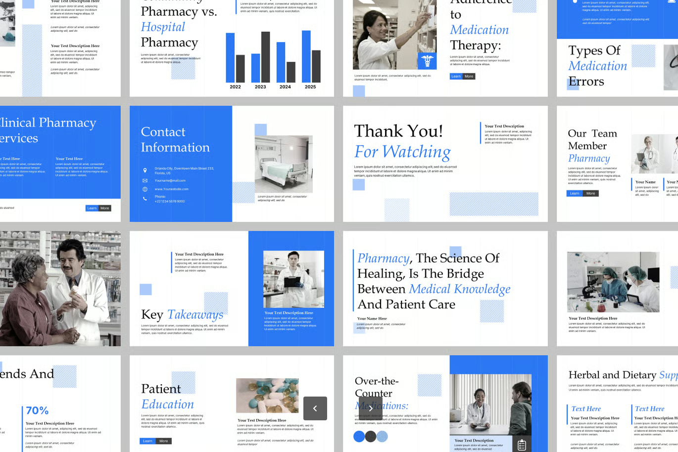 医药医疗PPT模板专业设计演示幻灯片课件商务汇报Pharmacy Medic-果觅网