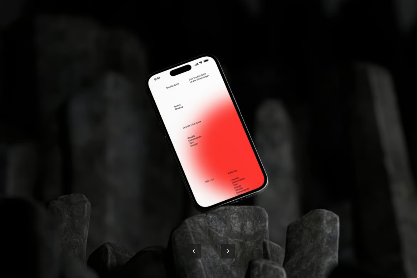 PSD分层模板6000x4500高清智能对象双击换图透明背景可编辑设计素材iPhone 14 Pro Mockup Set-果觅网