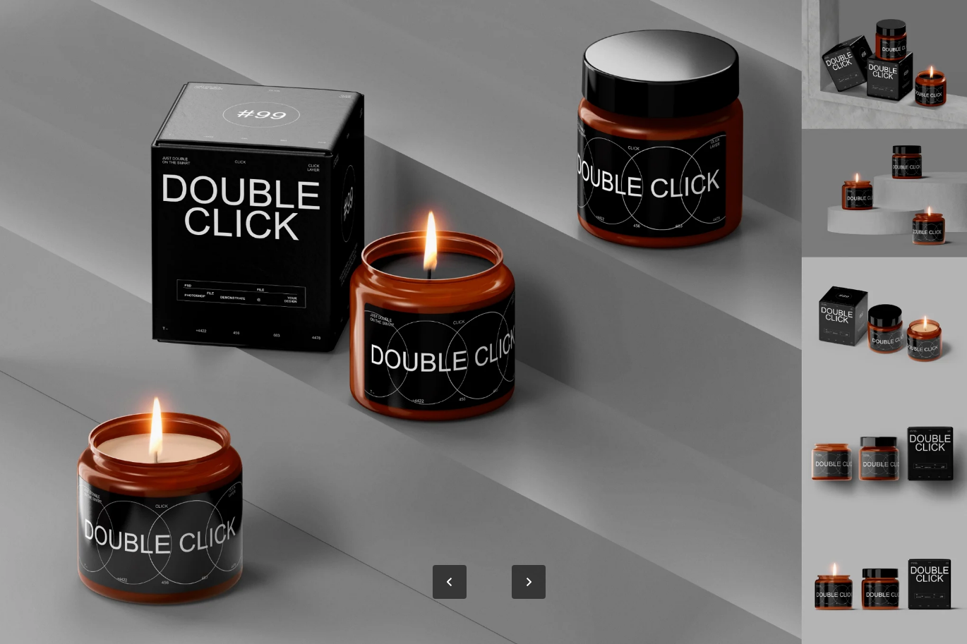 G7416 智能对象层蜡烛礼盒模型PSD分层可编辑高分辨率透明背景Candle and Box Mockup Set