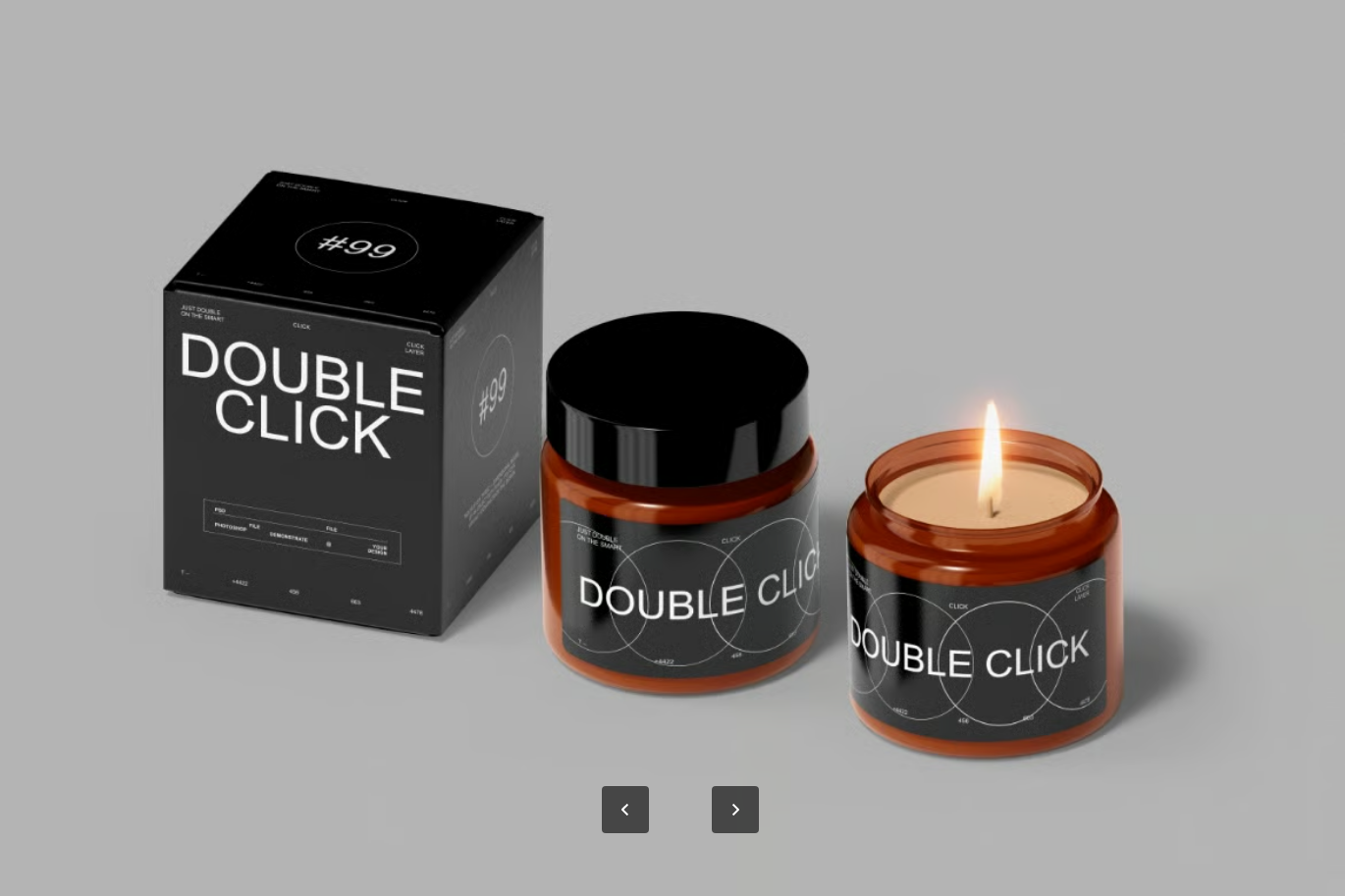 智能对象层蜡烛礼盒模型PSD分层可编辑高分辨率透明背景Candle and Box Mockup Set-果觅网