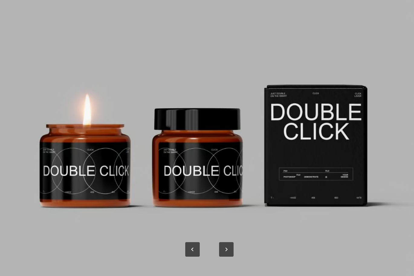 智能对象层蜡烛礼盒模型PSD分层可编辑高分辨率透明背景Candle and Box Mockup Set-果觅网