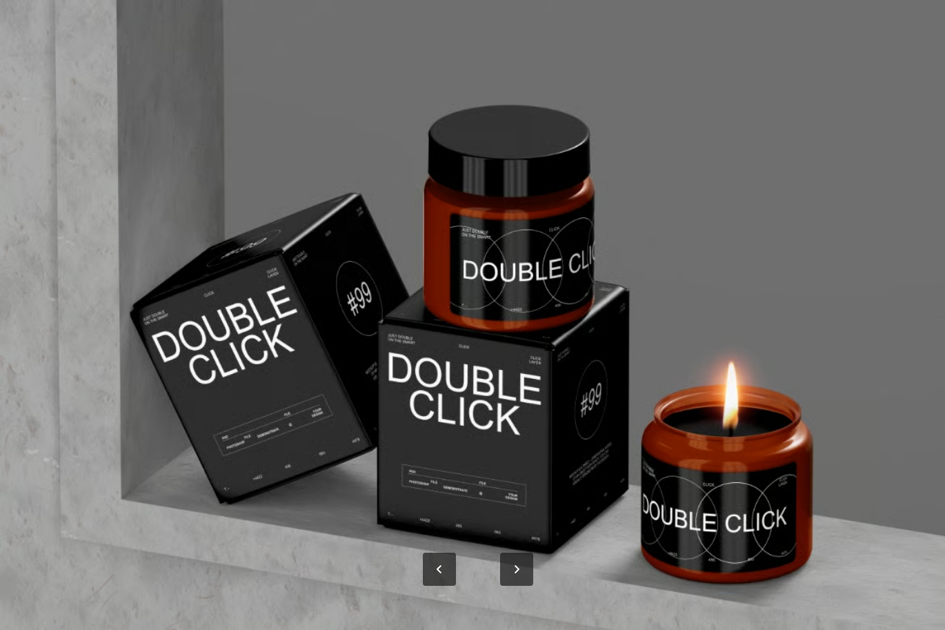 智能对象层蜡烛礼盒模型PSD分层可编辑高分辨率透明背景Candle and Box Mockup Set-果觅网