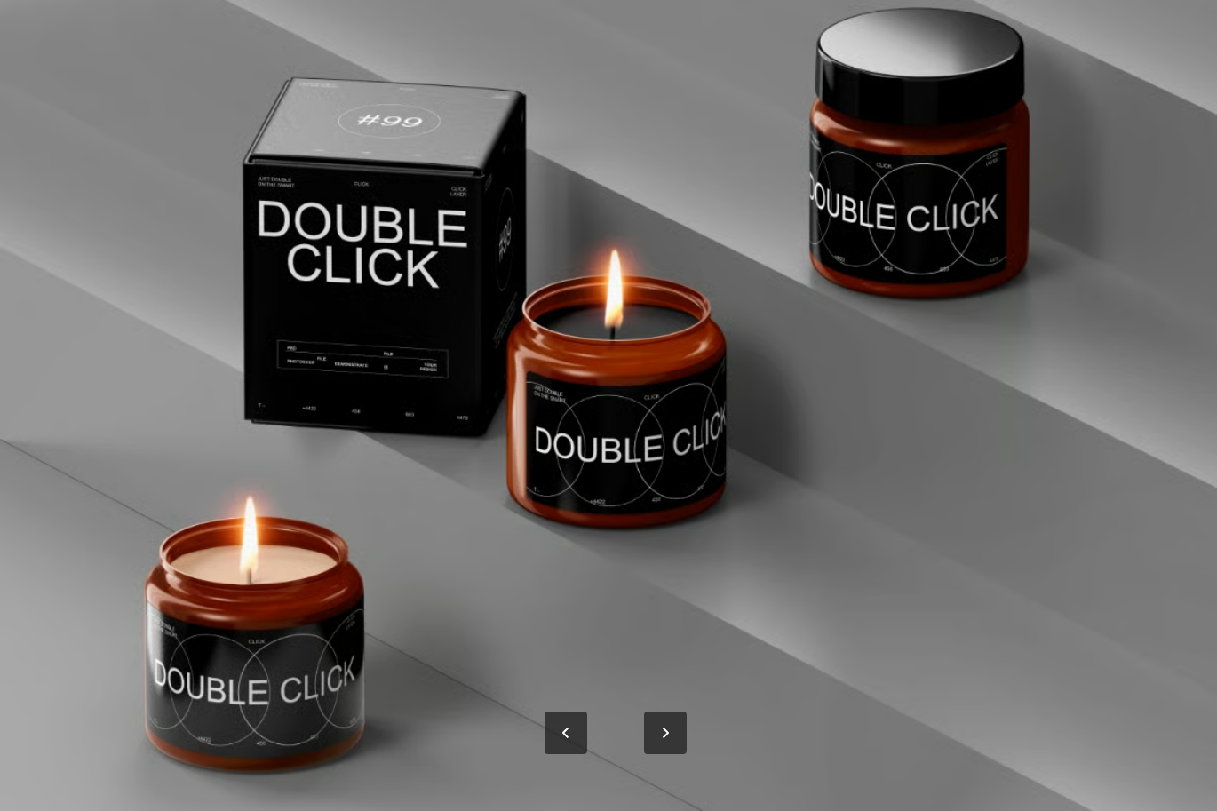 智能对象层蜡烛礼盒模型PSD分层可编辑高分辨率透明背景Candle and Box Mockup Set-果觅网