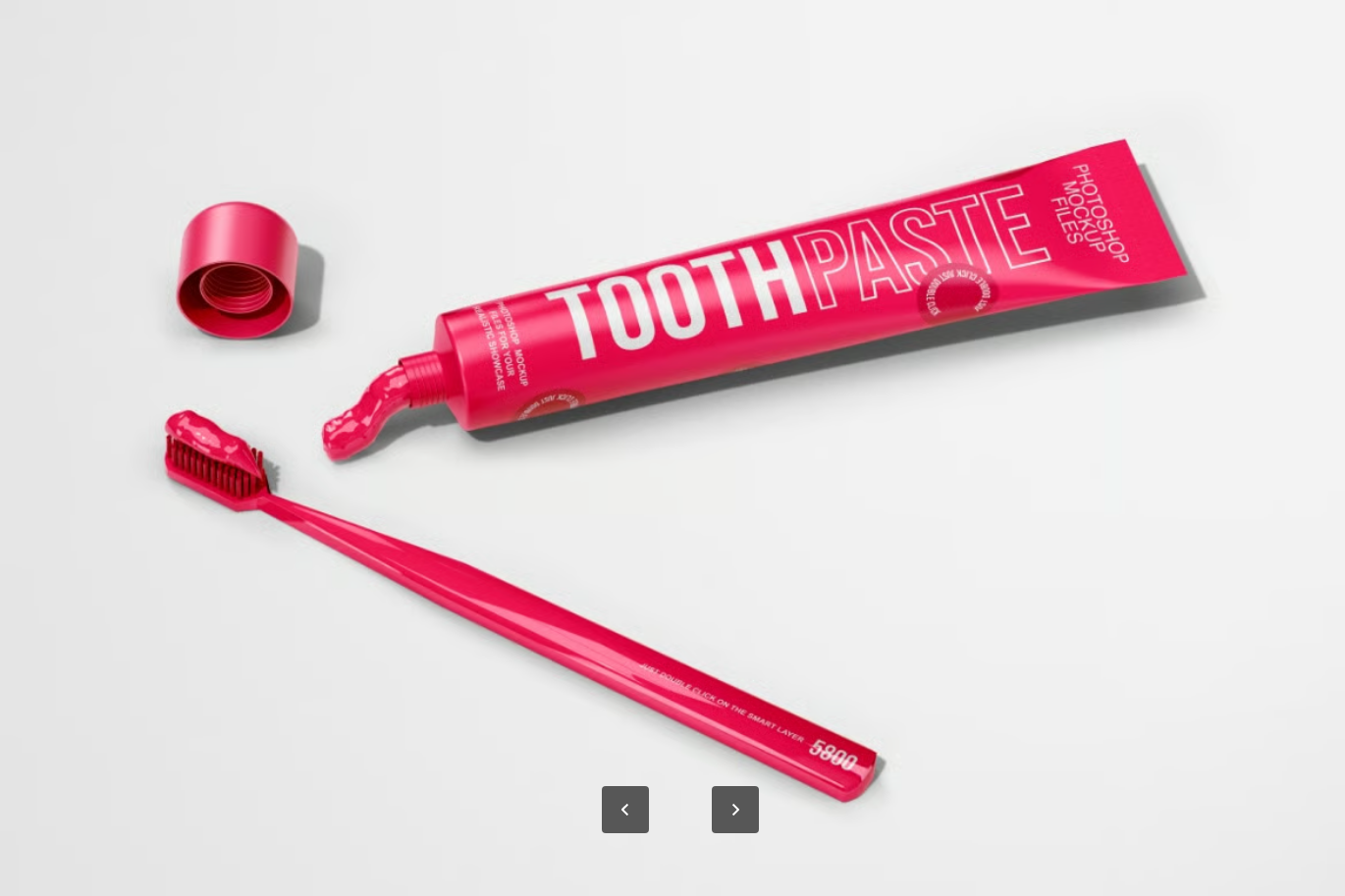 高分辨率PSD分层牙膏包装样机智能对象透明背景可编辑设计模板Toothpaste Mockup Set-果觅网