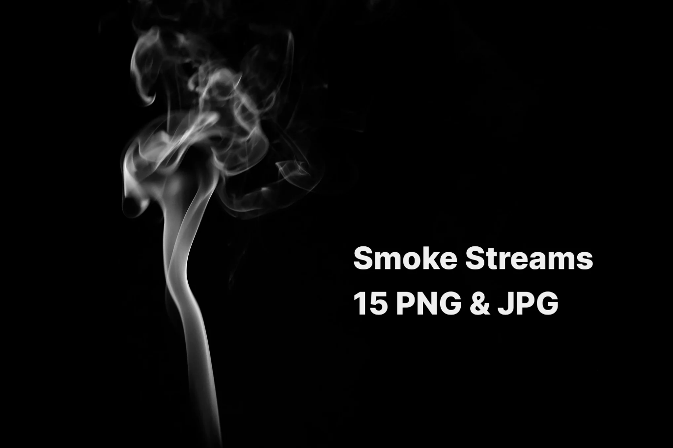 G7420 高清烟雾特效PNG叠加层300DPI透明背景一键拖放专业修图素材15 Smoke Overlays on Black Background