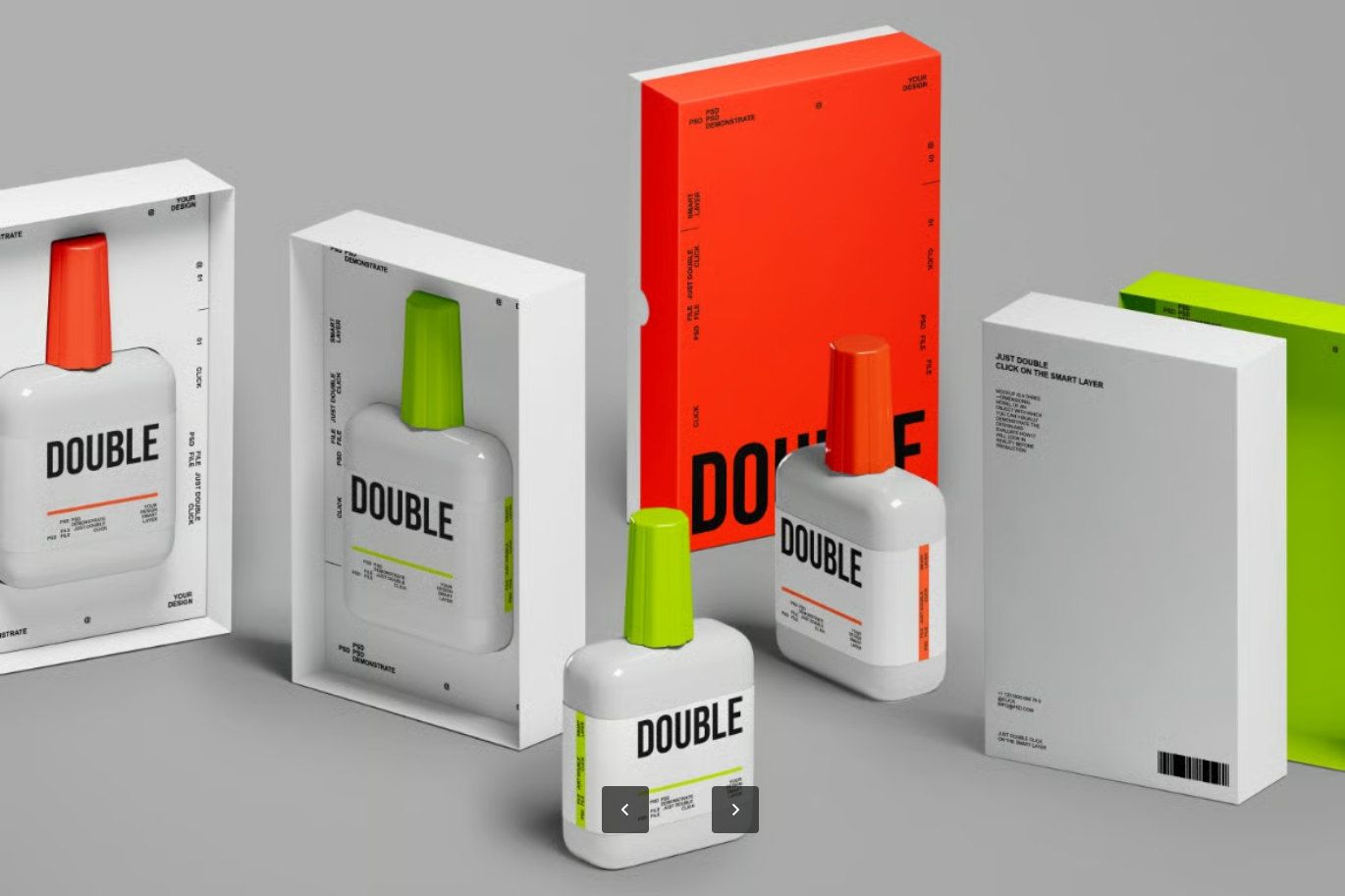 5套分层PSD样机智能对象可编辑设计模板高清6000x4500px透明背景Paint Tube Mockup Set-果觅网