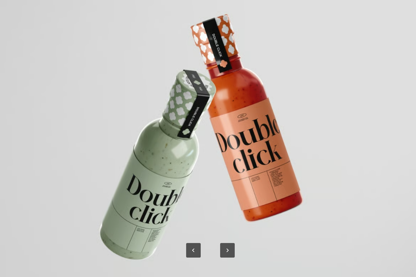 分层PSD样机智能对象透明背景高分辨率6000x4500px可编辑设计Sauce Bottle Mockup Set-果觅网