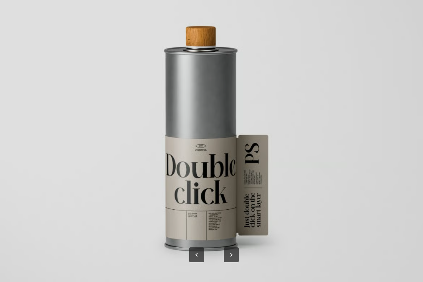 金属瓶PSD模型智能图层分层设计6000x4500高分辨率透明背景可编辑Metal Bottle Mockup-果觅网