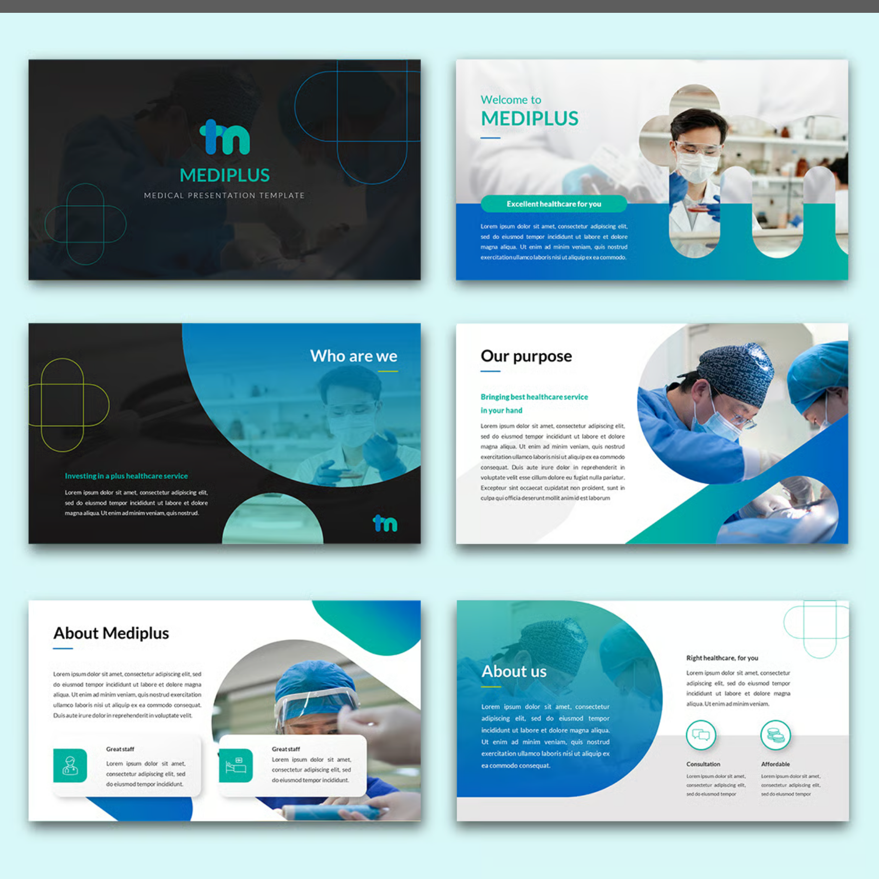 专业医疗PPT模板36页现代简约风诊所医院可编辑动态幻灯片MEDIPLUS – Medical PowerPoint Template-果觅网