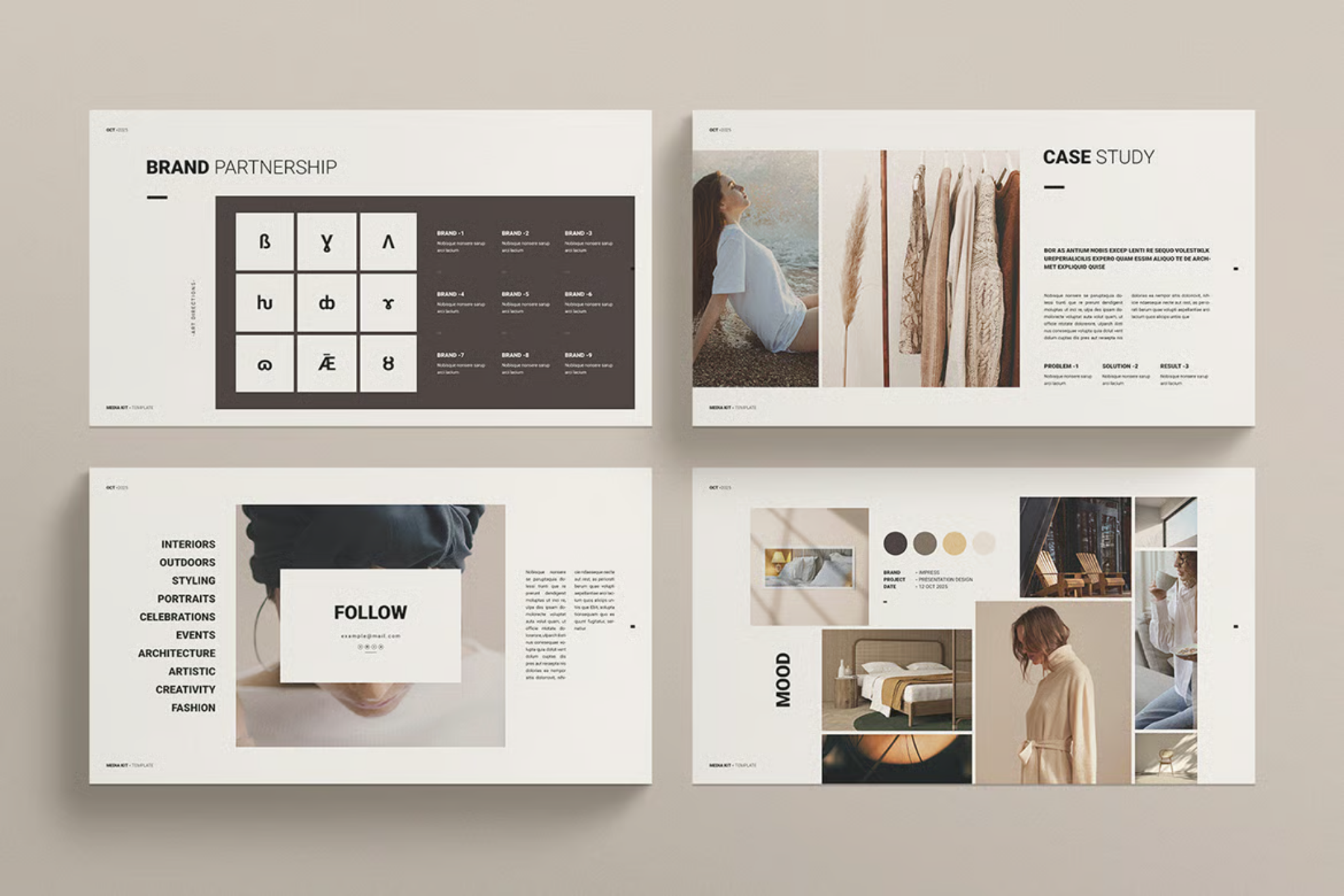 高端大气商务风企业宣传PPT模板16页可编辑动态创意设计Media Kit Keynote Presentation Template-果觅网