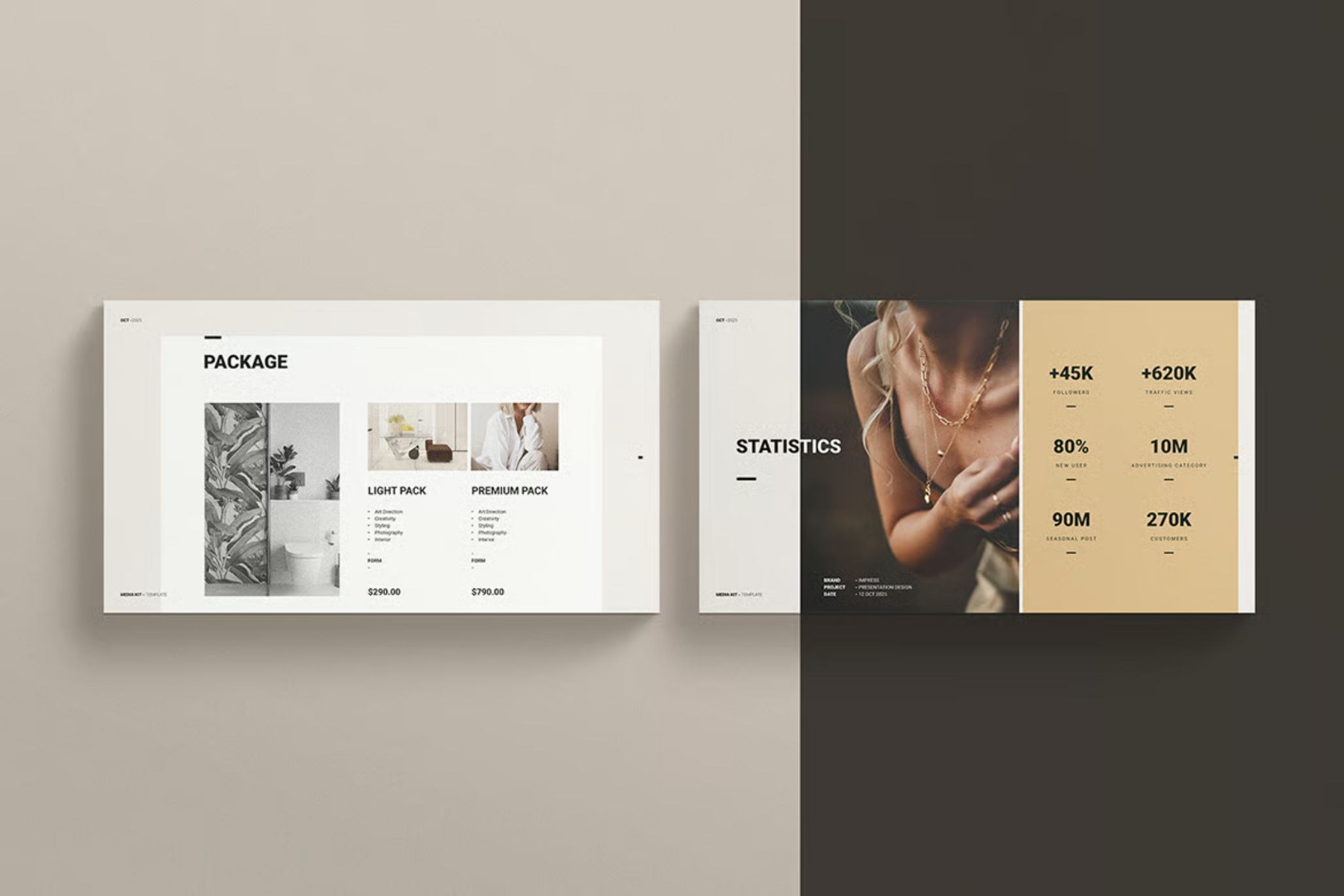 高端大气商务风企业宣传PPT模板16页可编辑动态创意设计Media Kit Keynote Presentation Template-果觅网