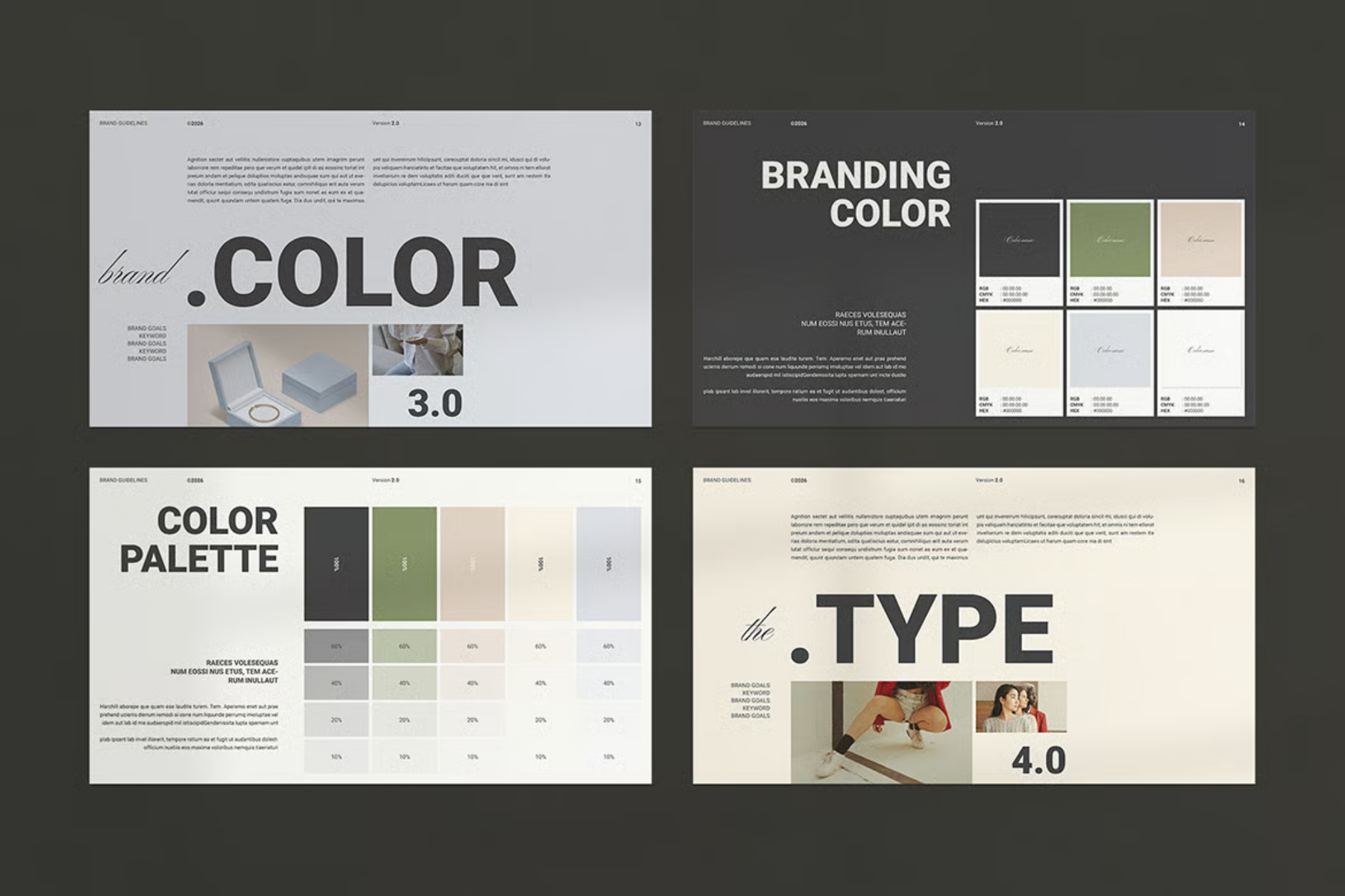 品牌规范VI系统商务PPT模板28页可编辑企业形象设计演示文稿Brand Guidelines Keynote Presentation Template-果觅网