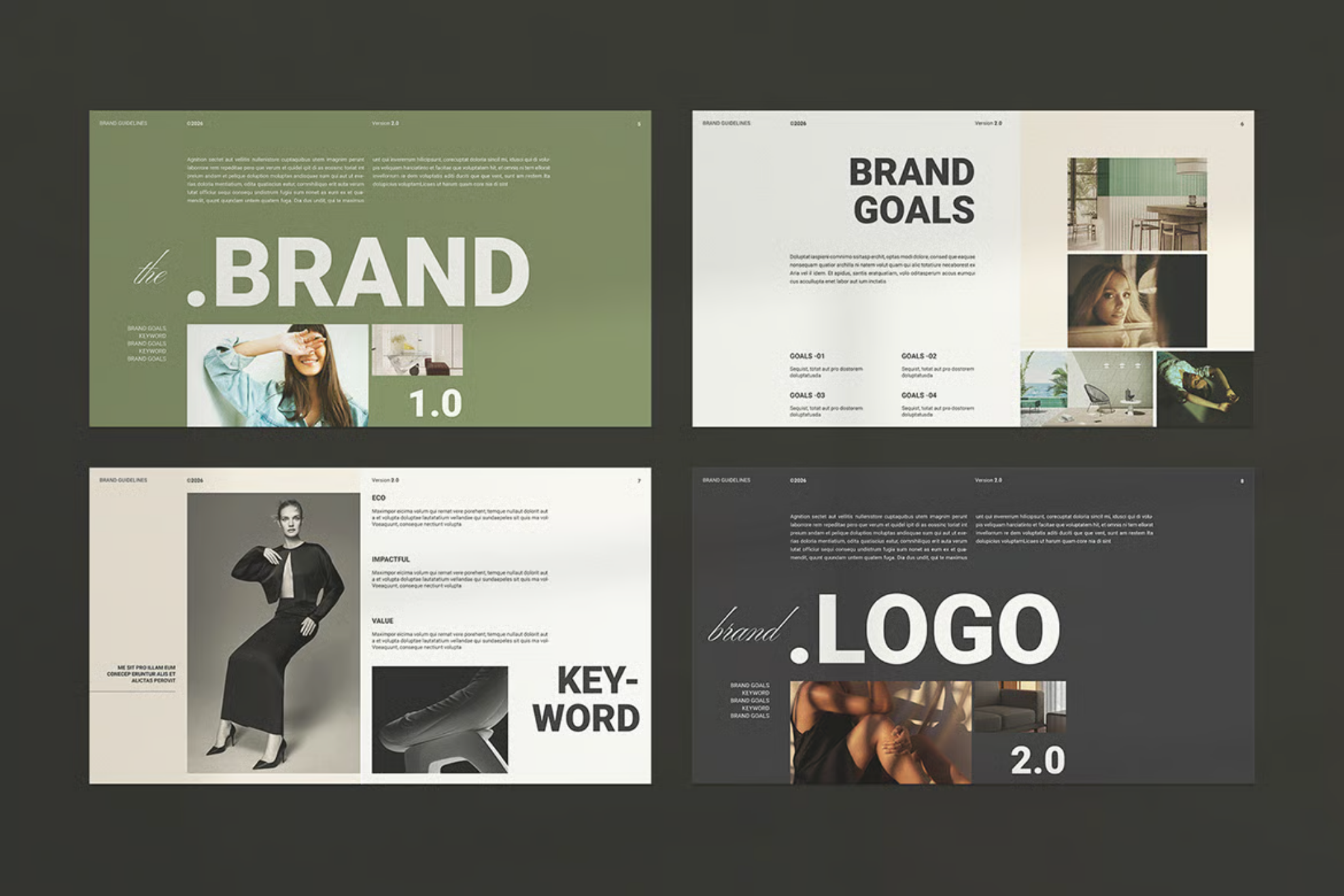 品牌规范VI系统商务PPT模板28页可编辑企业形象设计演示文稿Brand Guidelines Keynote Presentation Template-果觅网