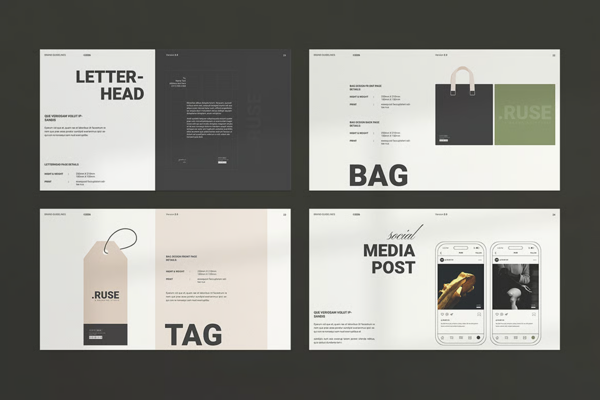 品牌规范VI系统商务PPT模板28页可编辑企业形象设计演示文稿Brand Guidelines Keynote Presentation Template-果觅网