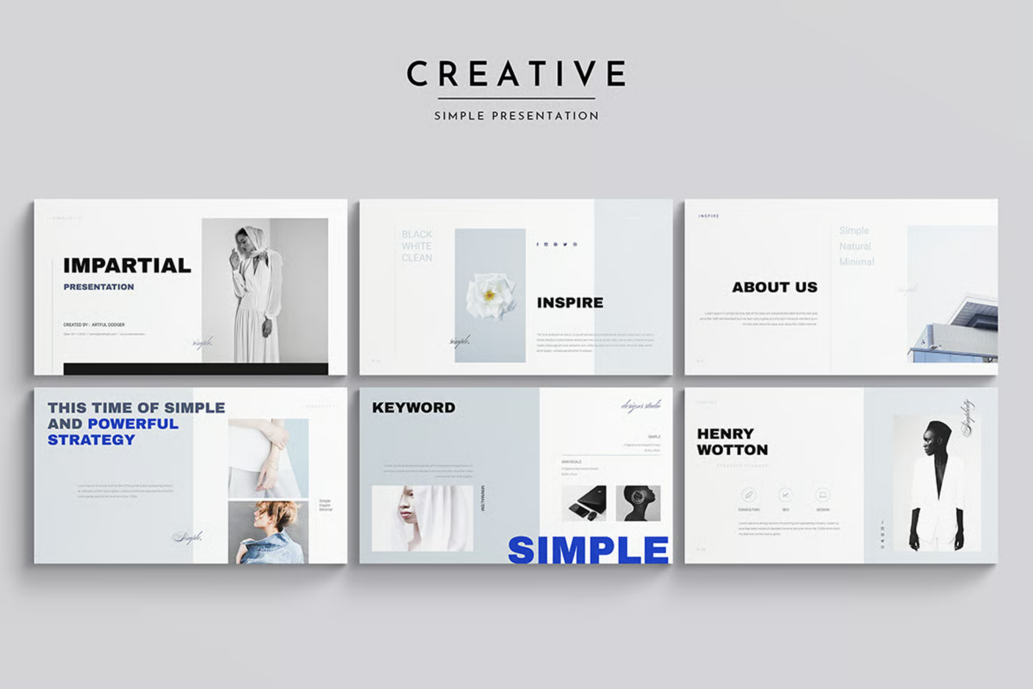 极简创意商务PPT模板38页高级感可编辑通用型扁平化设计Minimal Creative PowerPoint Presentation Template-果觅网