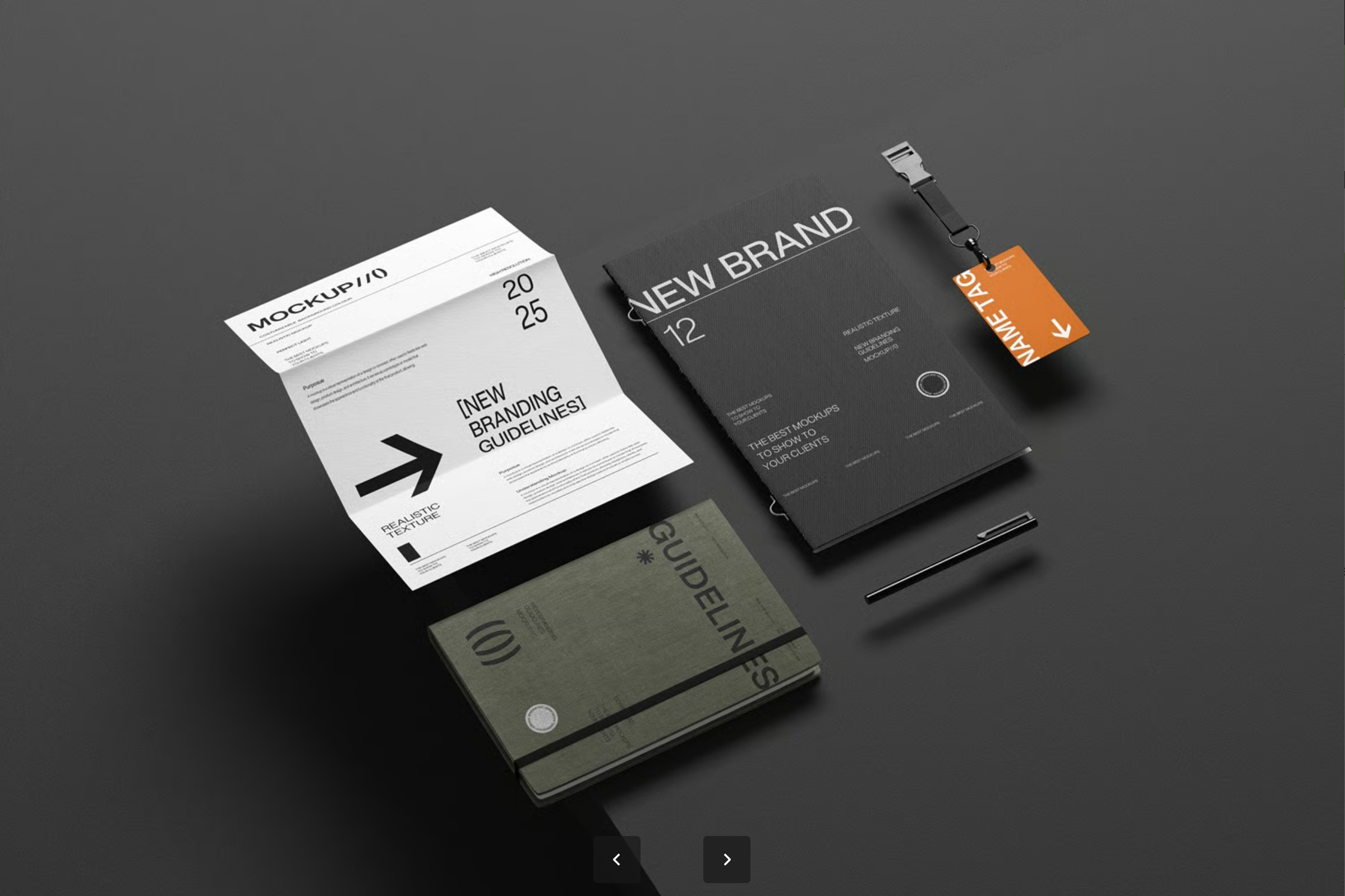 G7521 品牌VI样机套装高端企业文具模板专业设计可定制背景PSD智能对象Brand Identity Stationery Mockup Kit